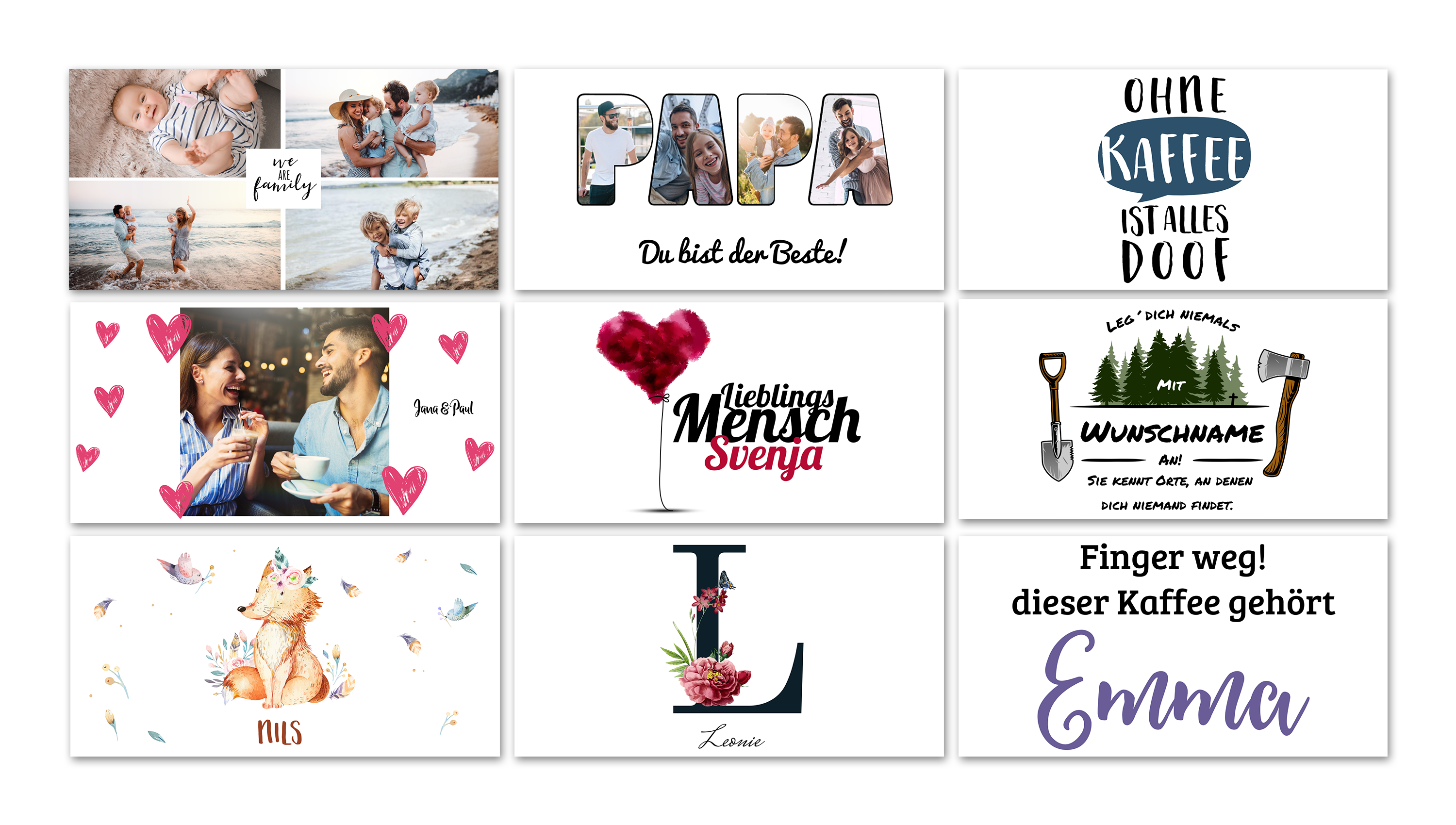 Romantische Tasse innen bedrucken mit Liebesbotschaft