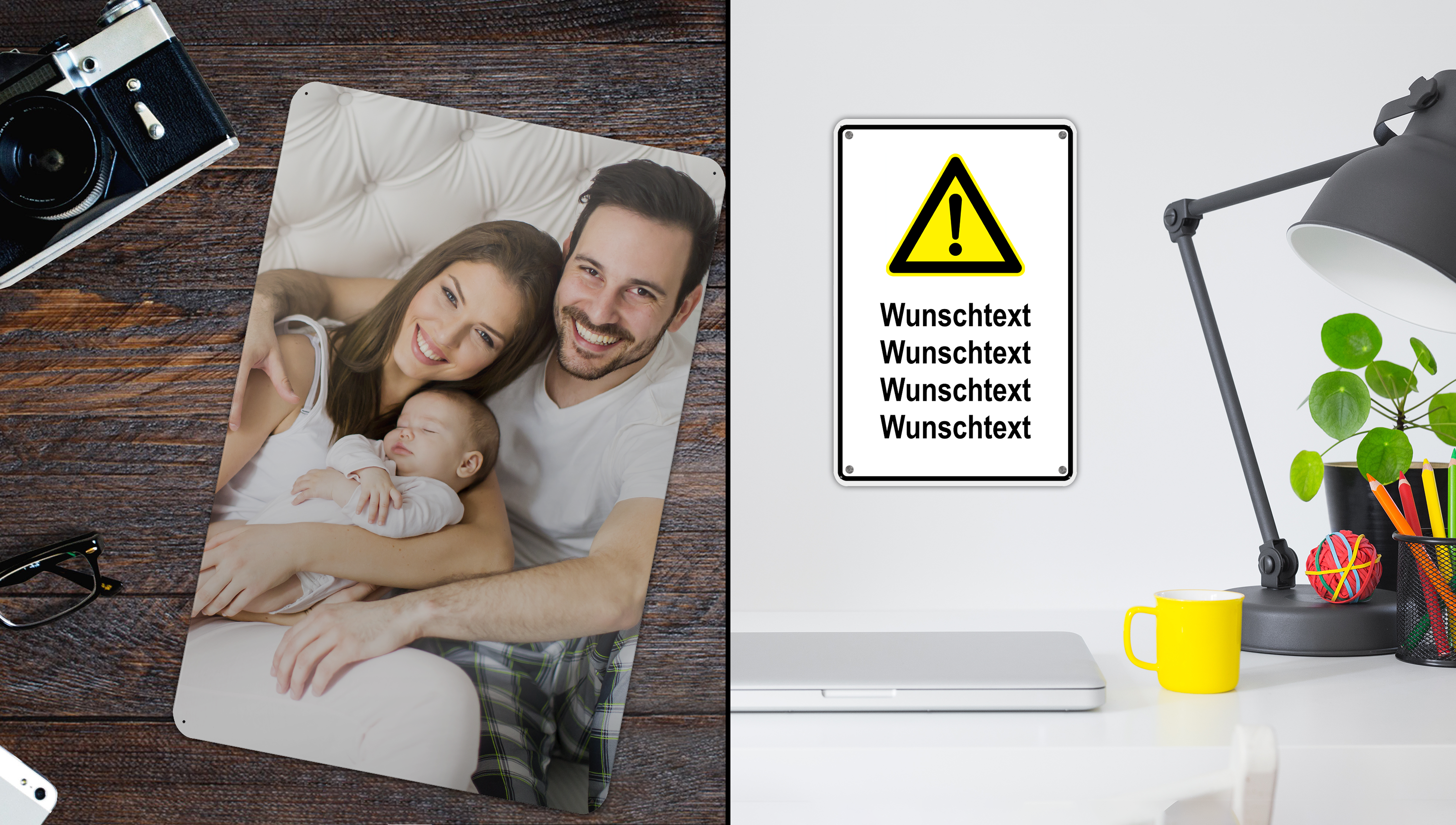Vintage Schild mit eigenem Foto: Das perfekte Geschenk für Retro-Fans