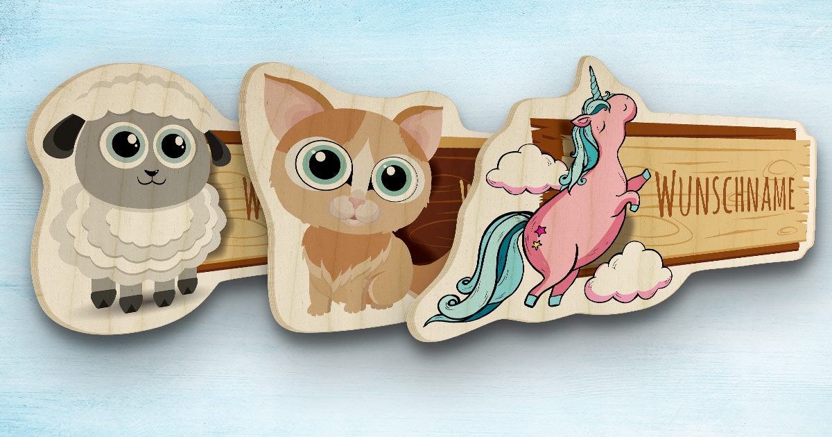 Türschilder fürs Kinderzimmer aus Holz | PrintPlanet