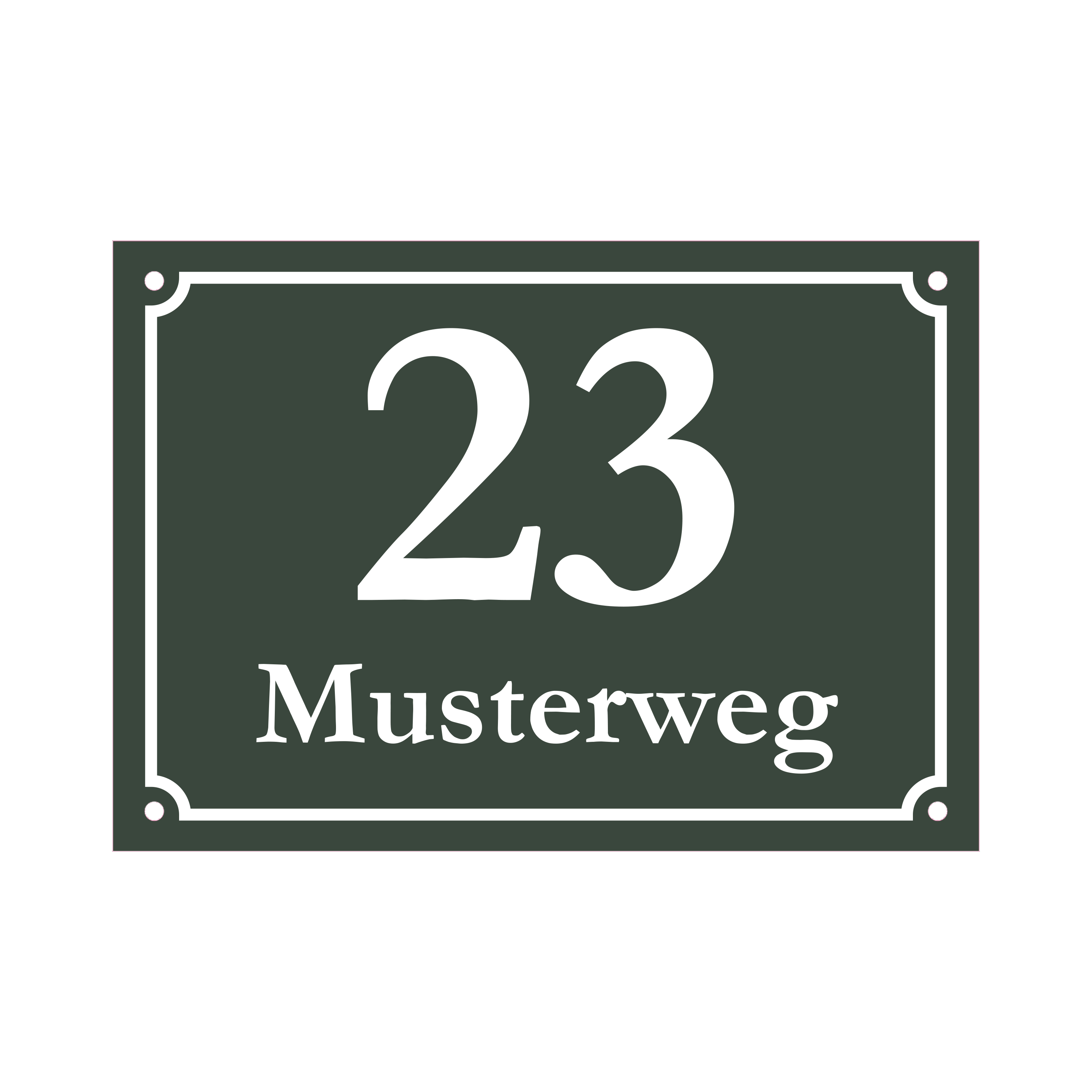 Hausnummernschild