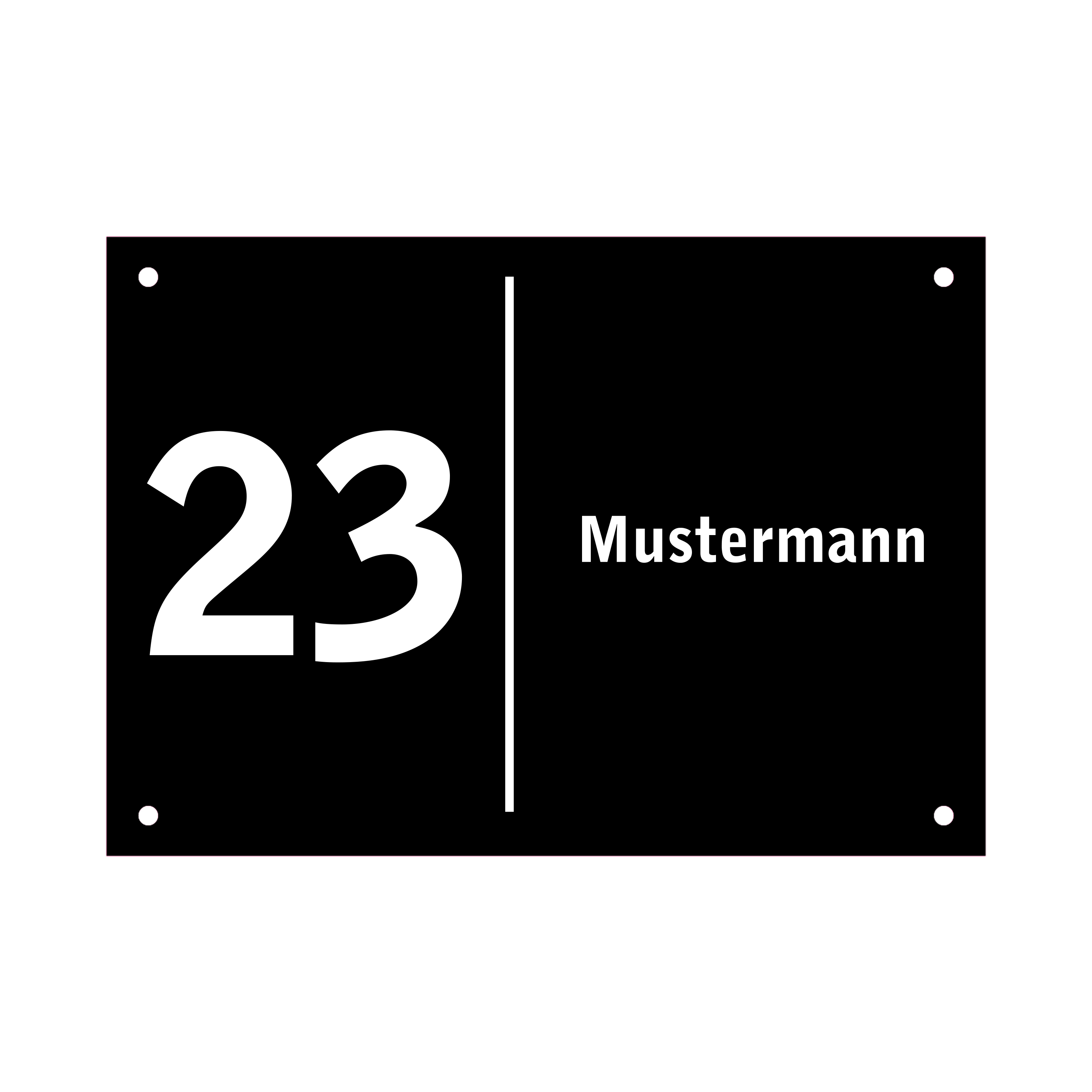 Hausnummernschild