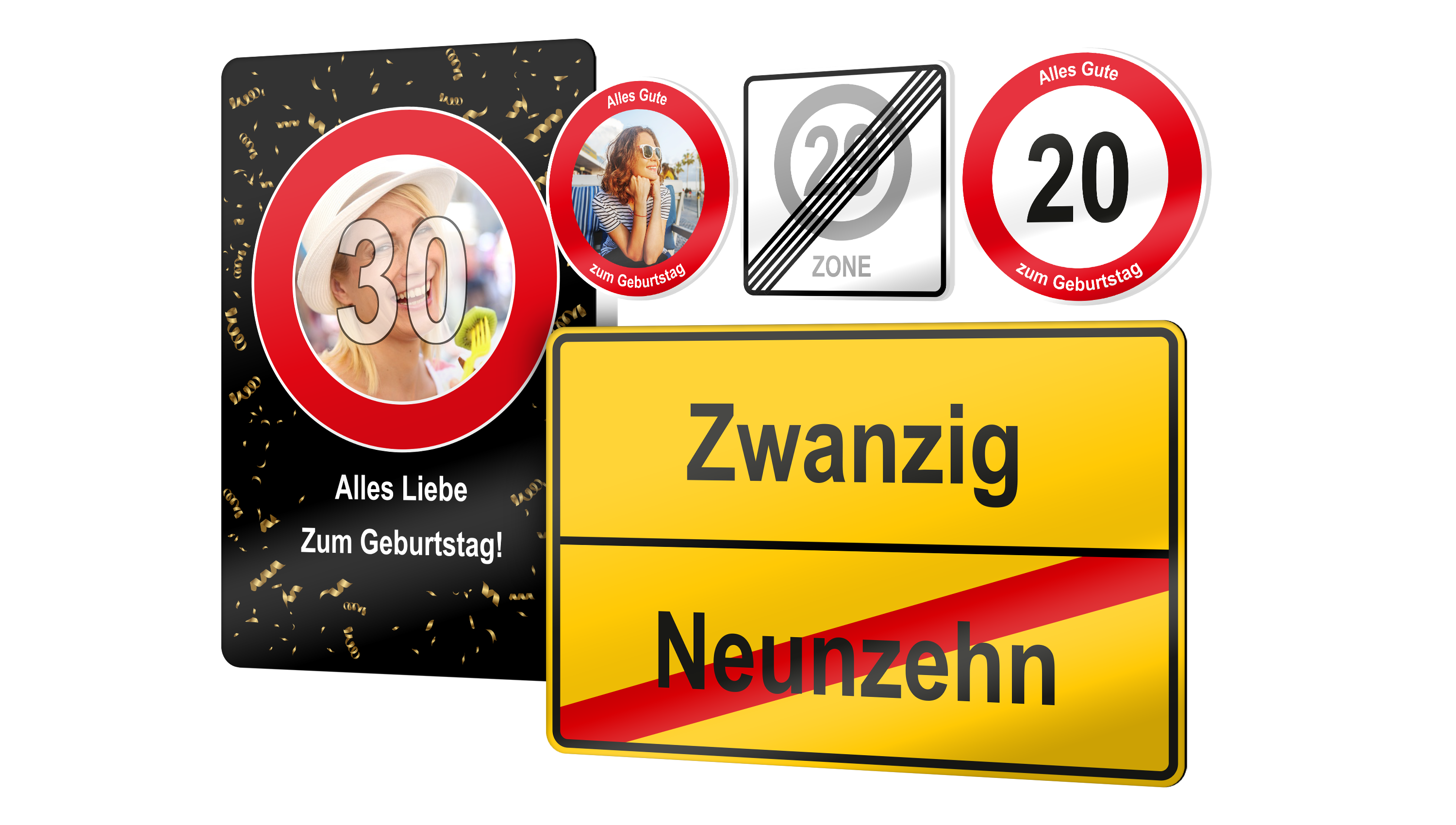 Individuelle Schilder zum Geburtstag selbst gestalten