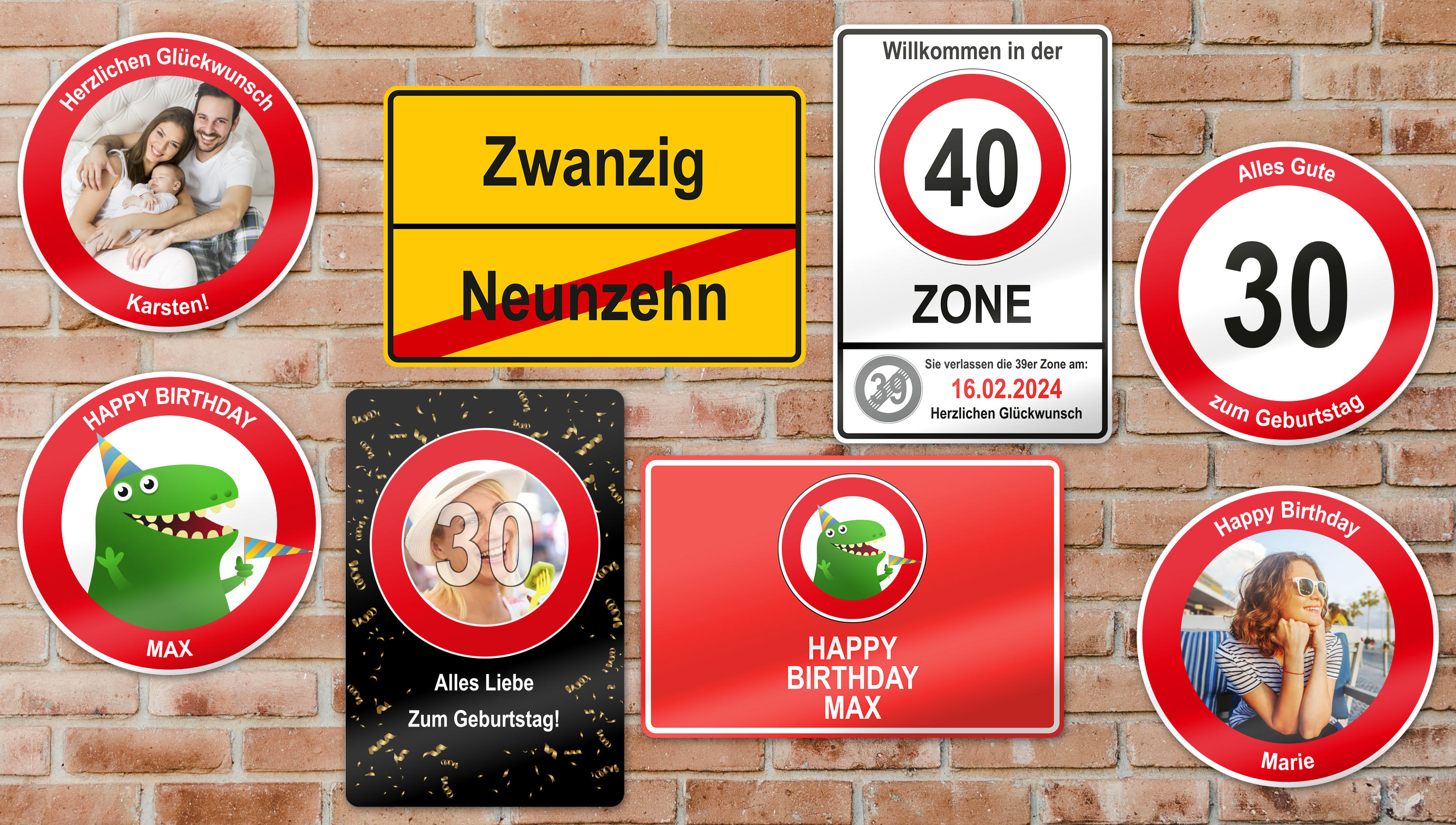 Geburtstagsschilder als perfekte Geschenkidee