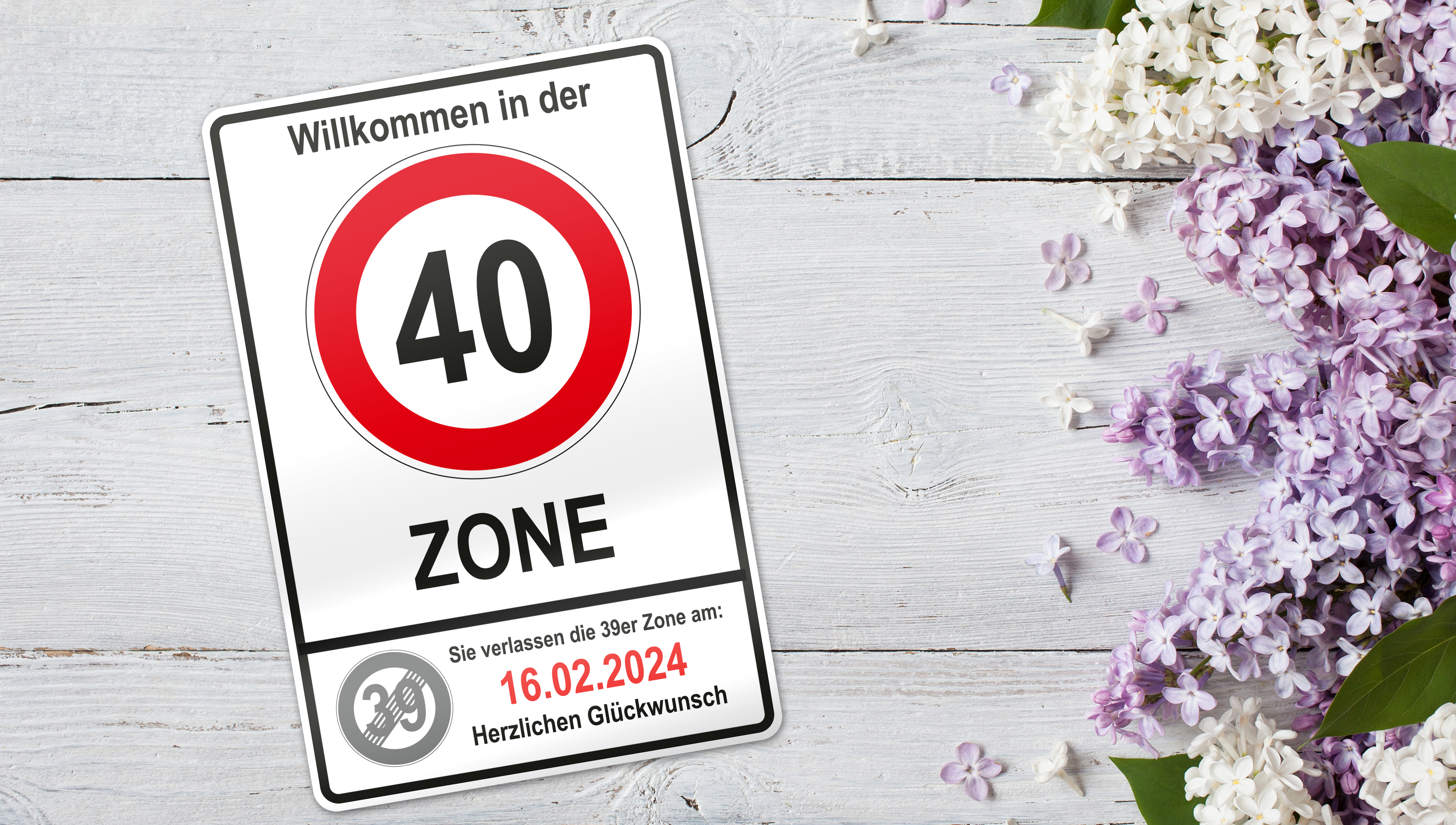 Schilder zum Geburtstag mit eigenem Motiv