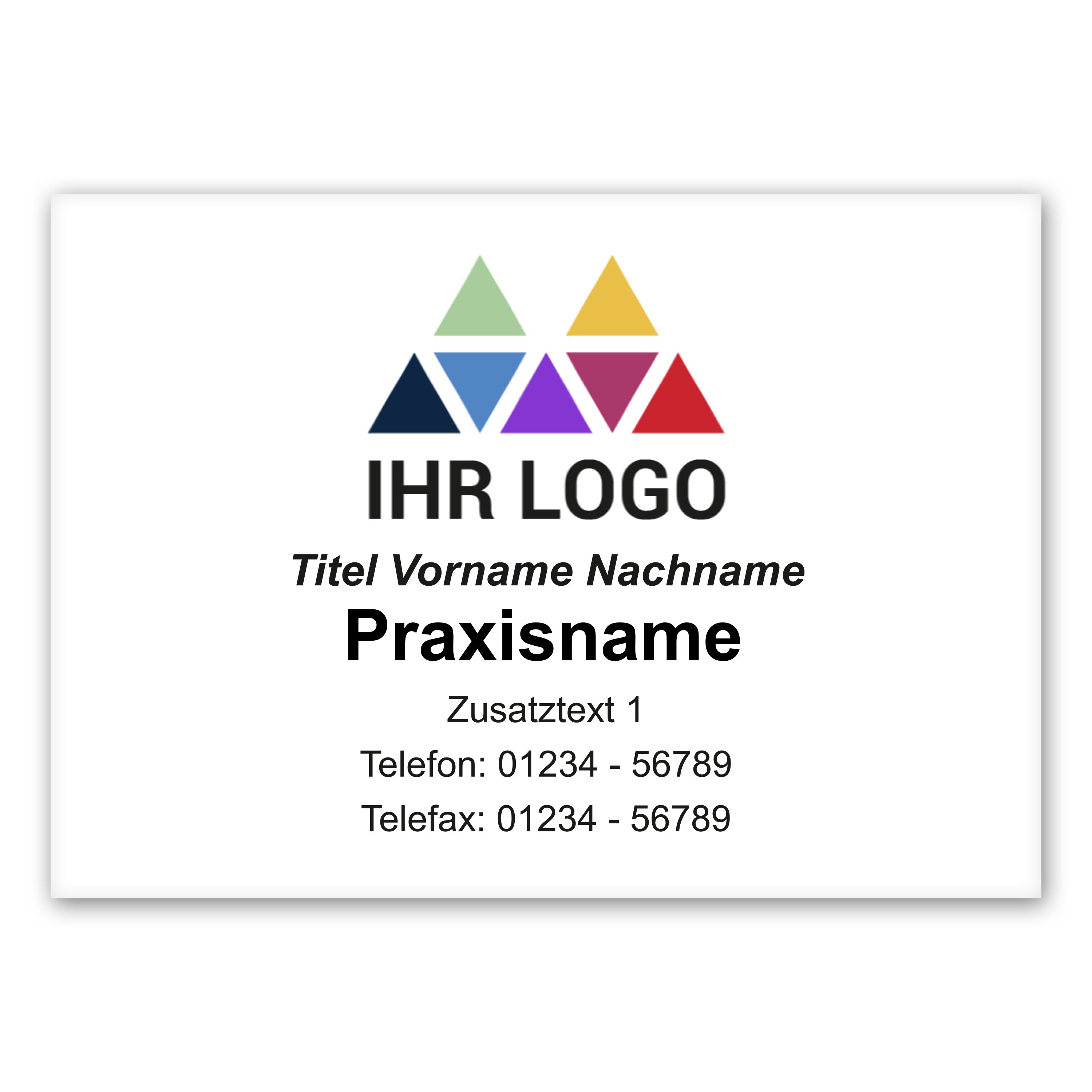 Praxisschild