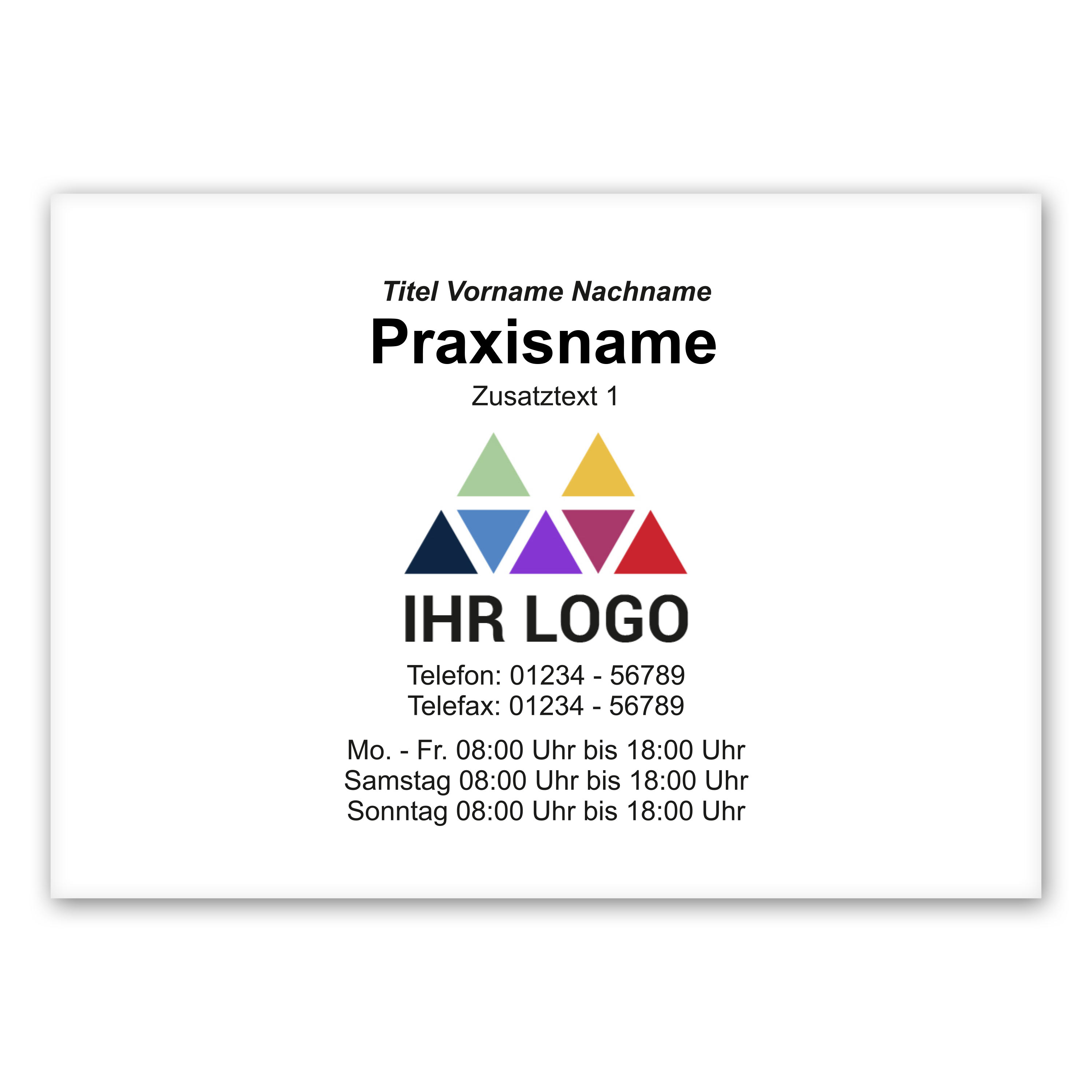 Praxisschild