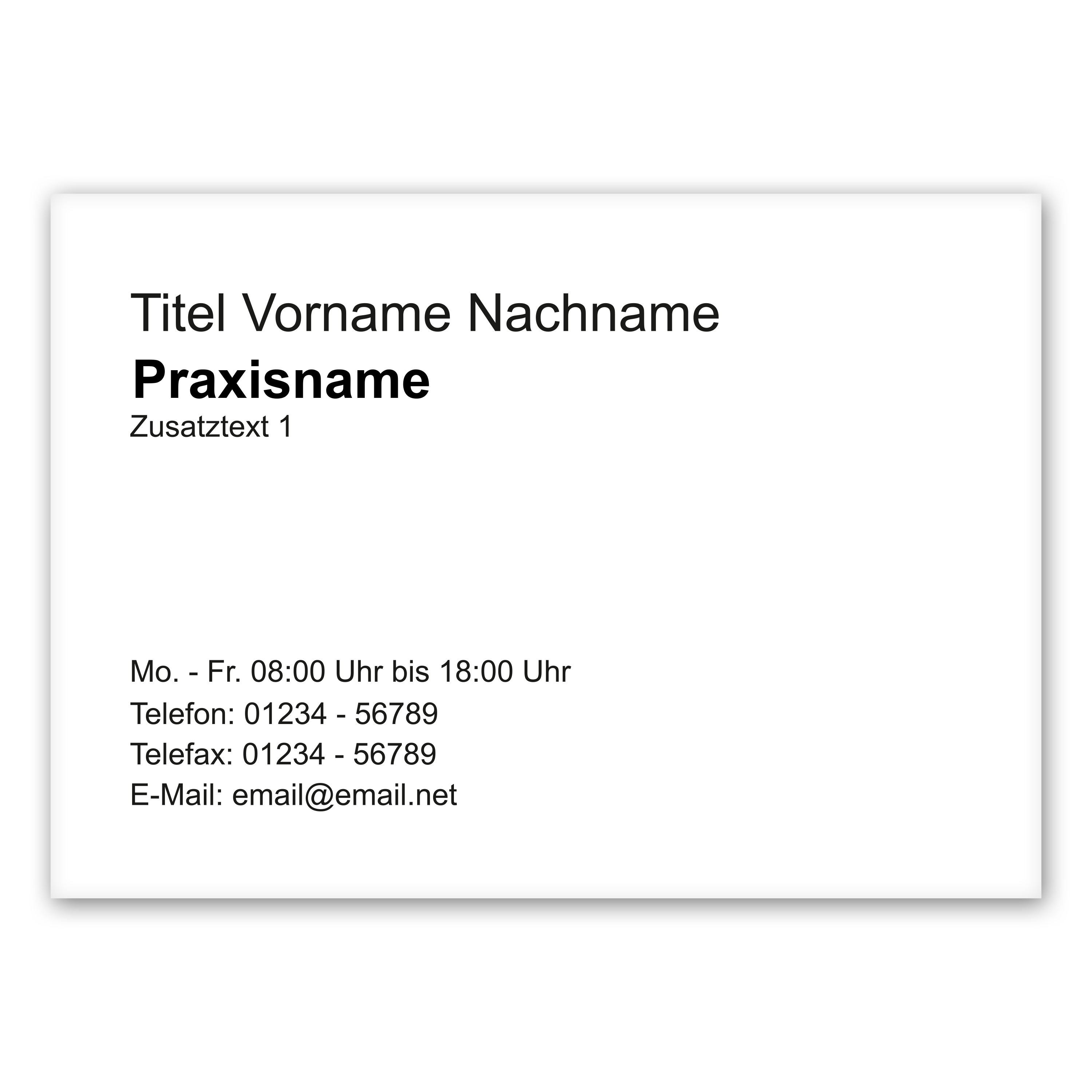 Praxisschild