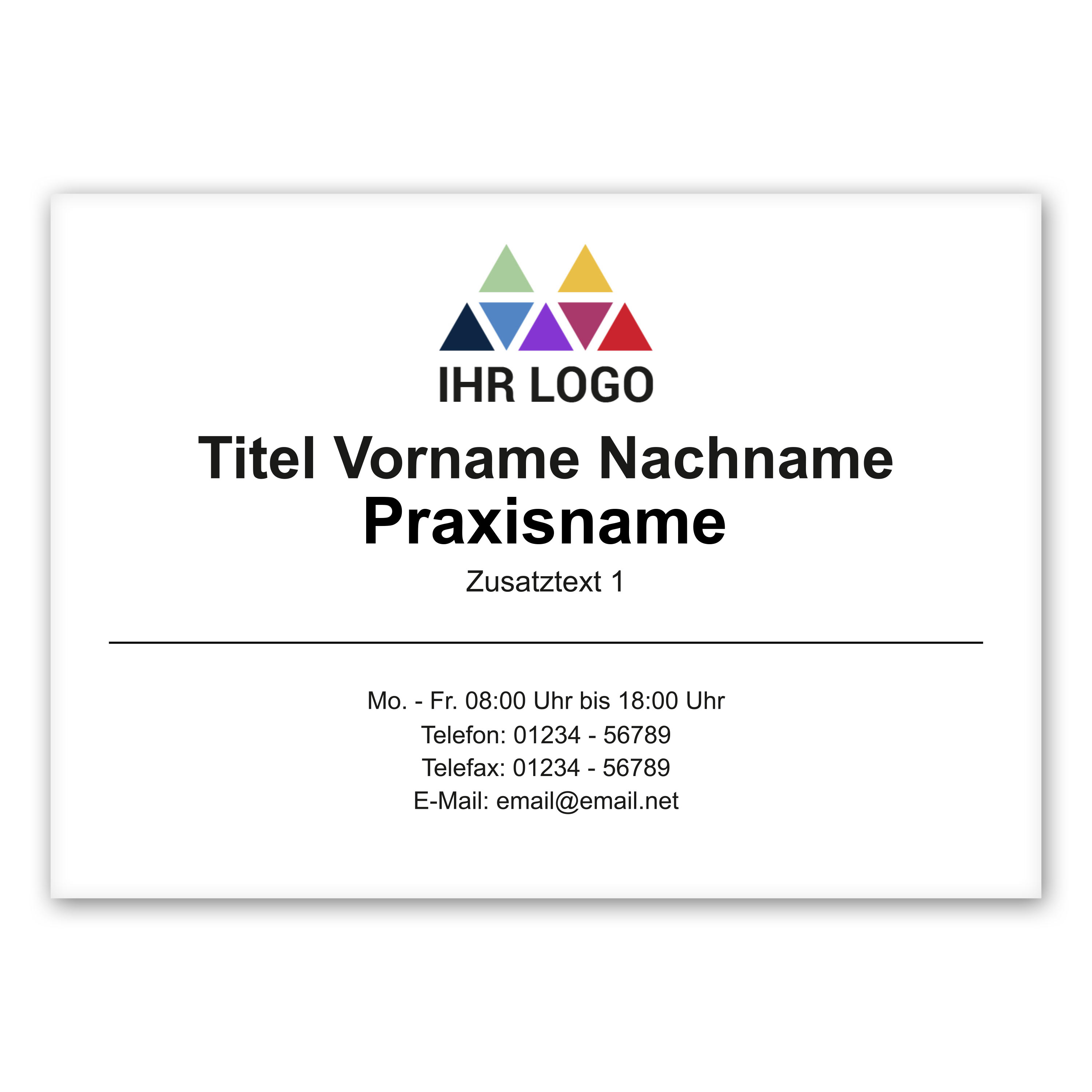 Praxisschild