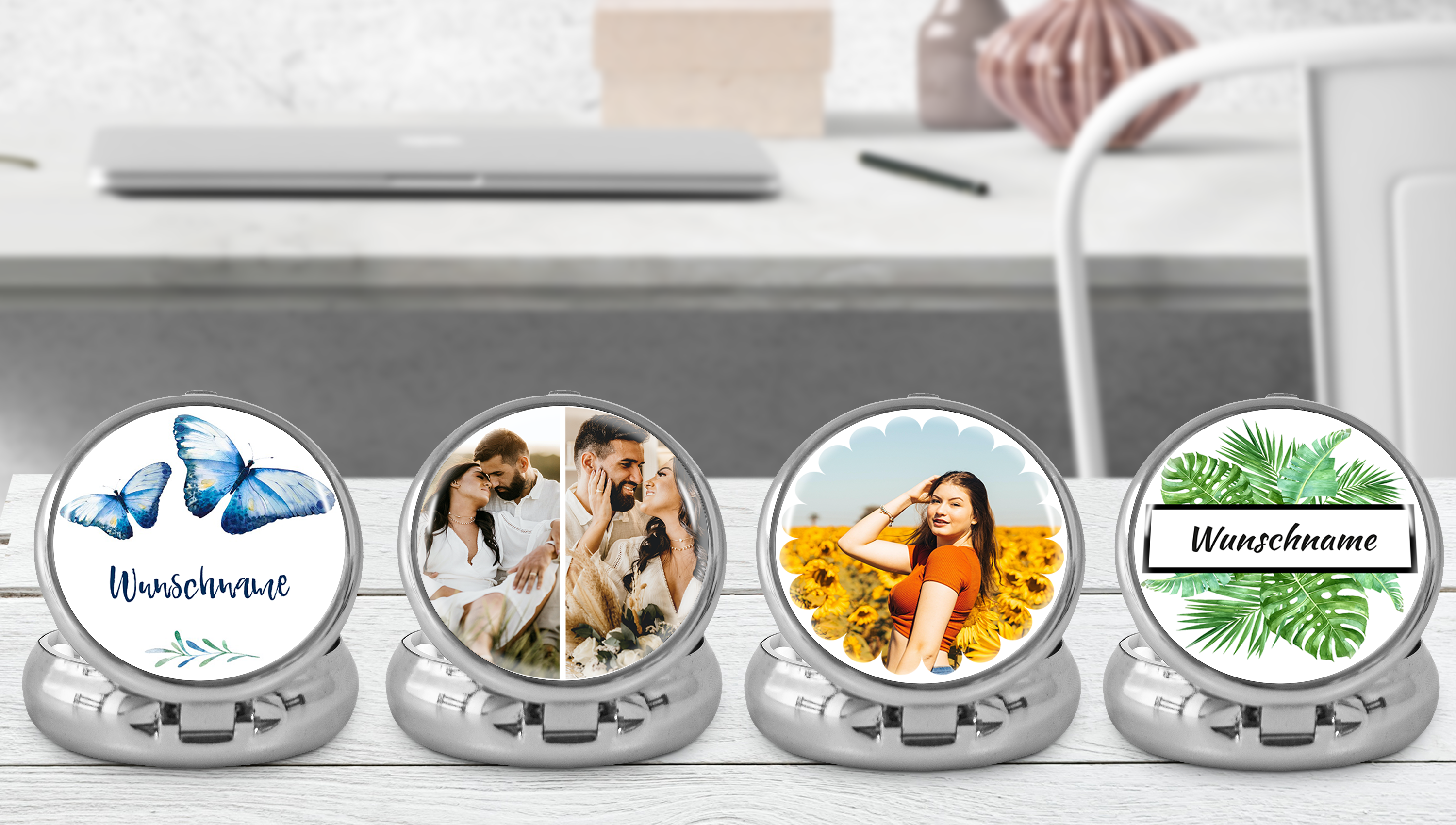 Persönliche Pillendose mit Foto, Namen oder Text online gestalten