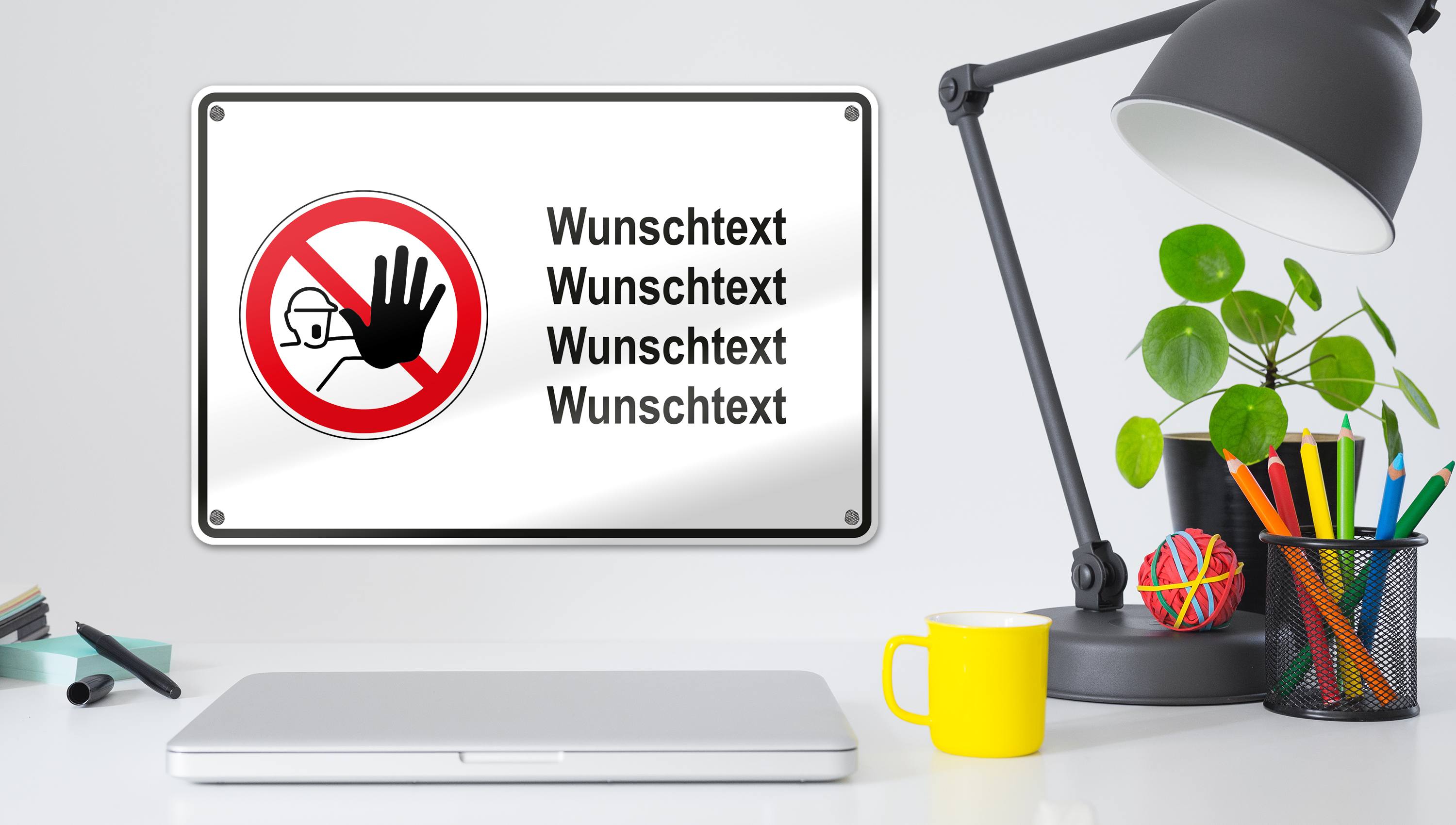 Individuelle Hinweistafeln für den Innen- und Außeneinsatz