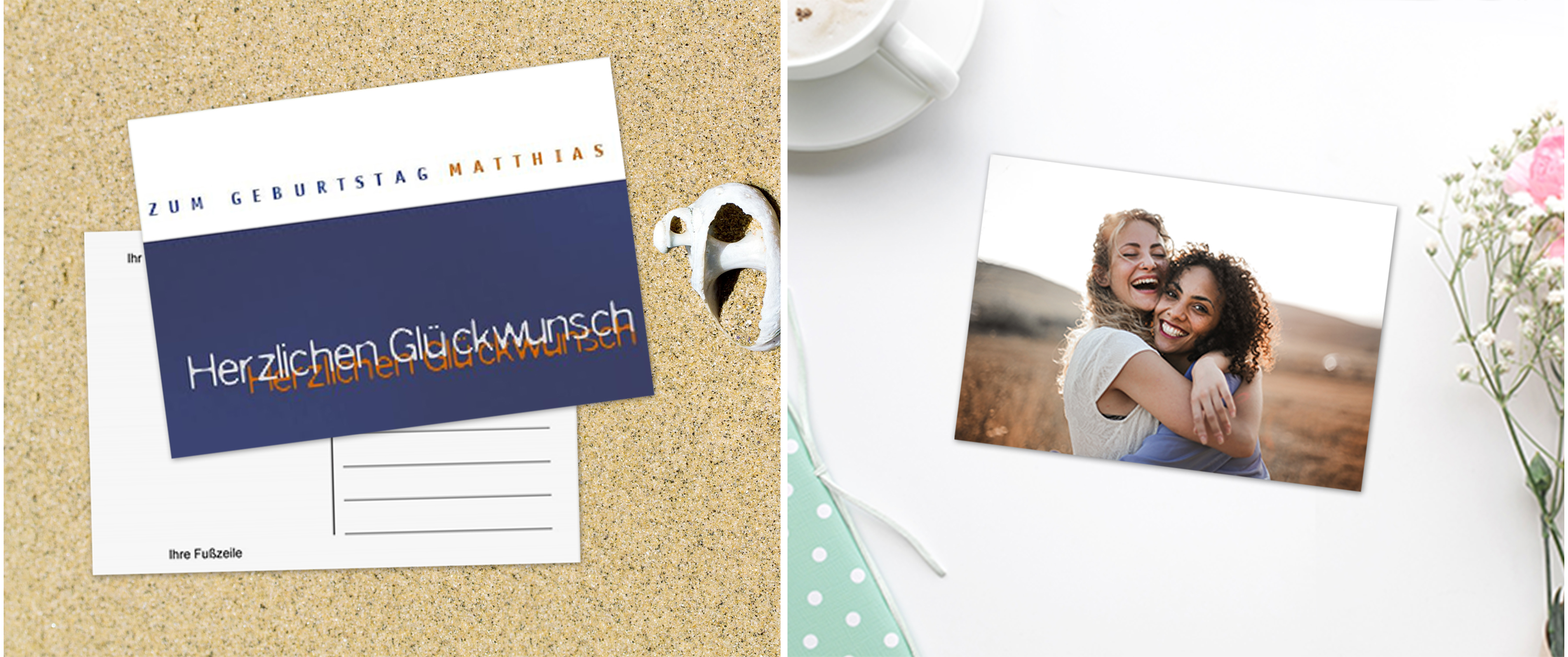 Geburtstagskarten mit Text oder Foto