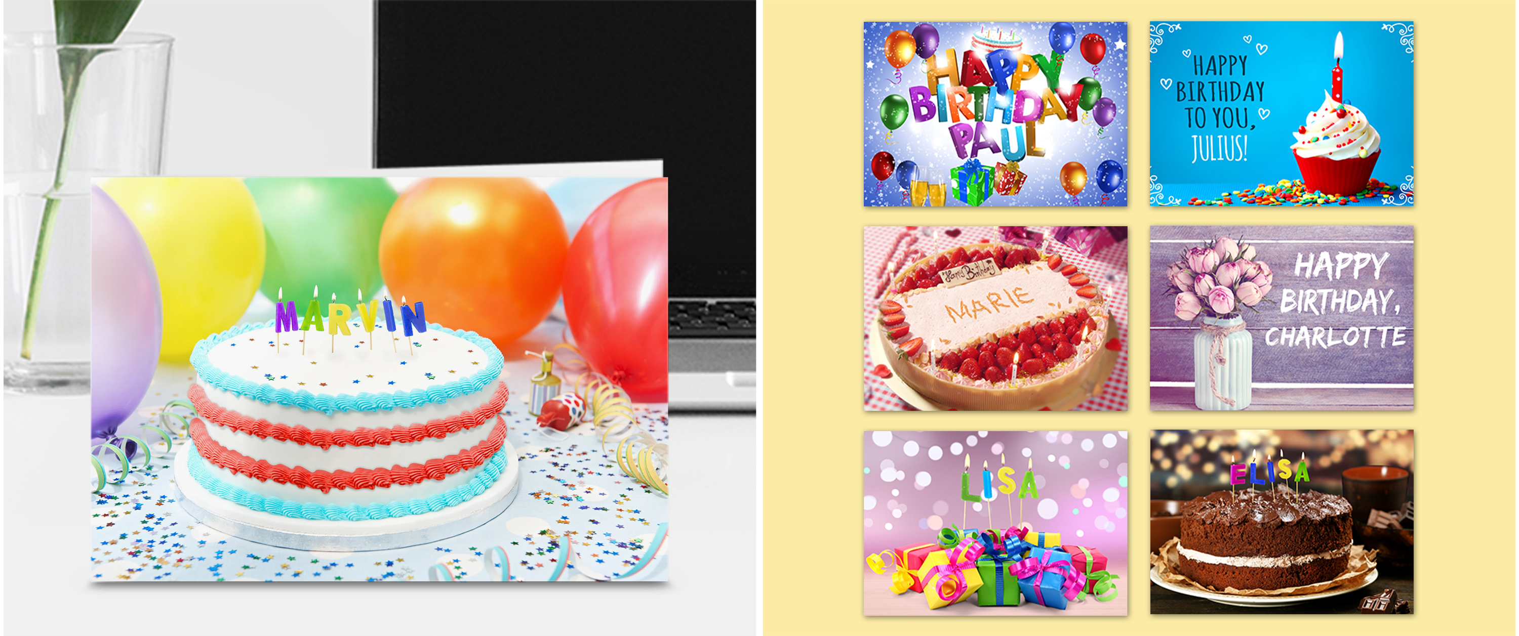 MagicName-Karten mit magischen Motiven für Ihre Wunschnamen