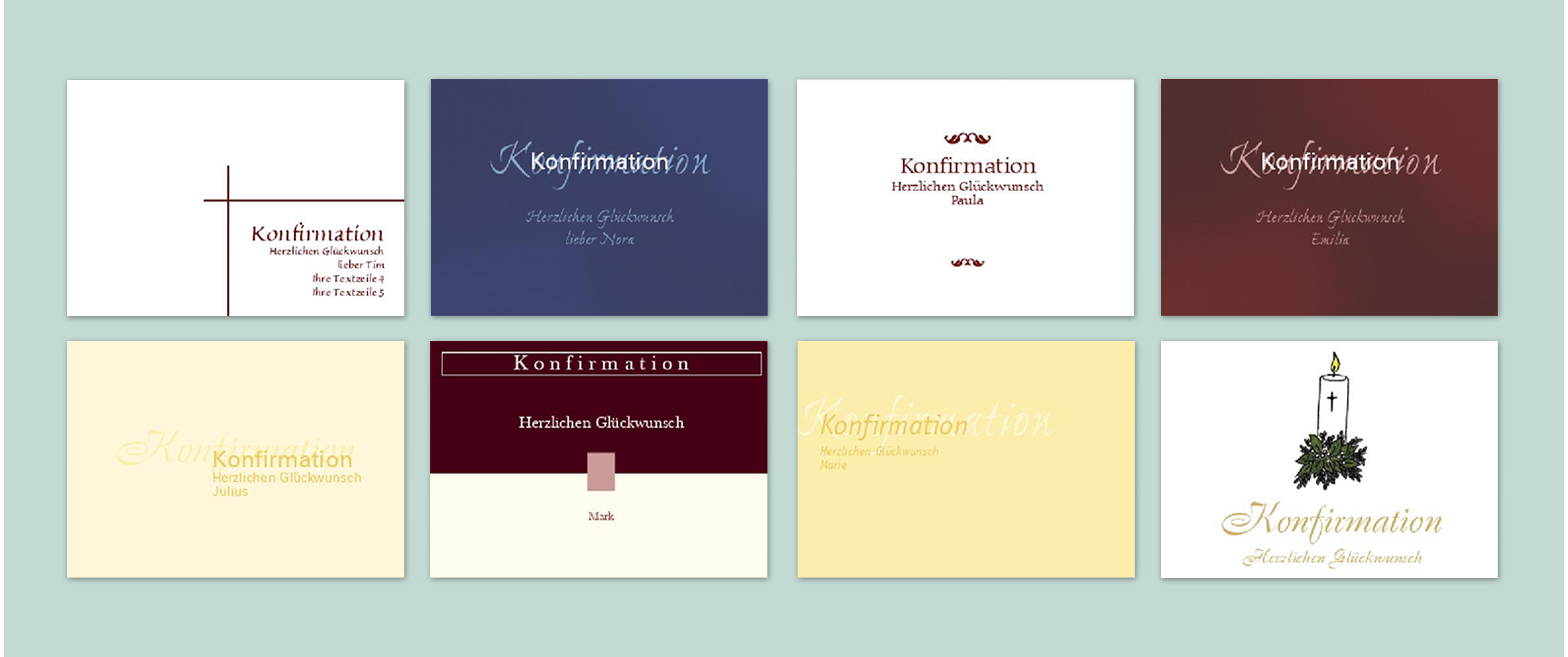 Große Auswahl an kreativen Layouts