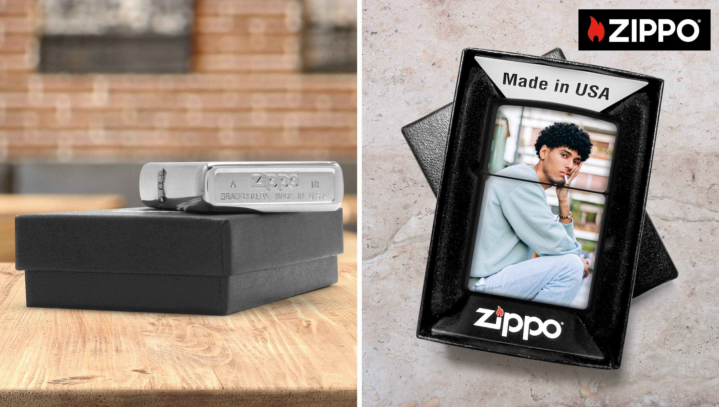 Zippo mit Foto verschenken - jetzt Zippo selbst gestalten