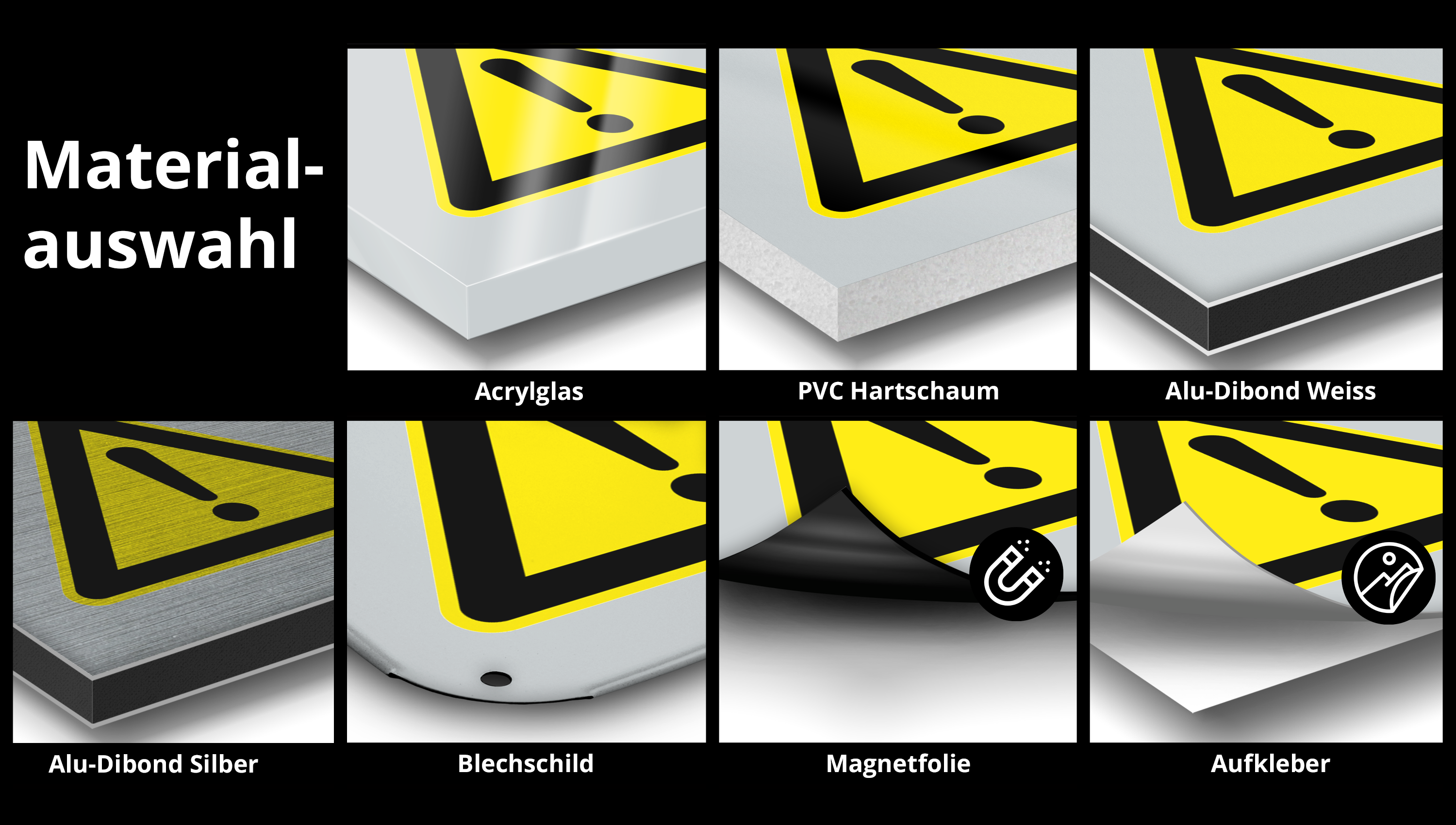 Schilder drucken & selbst gestalten