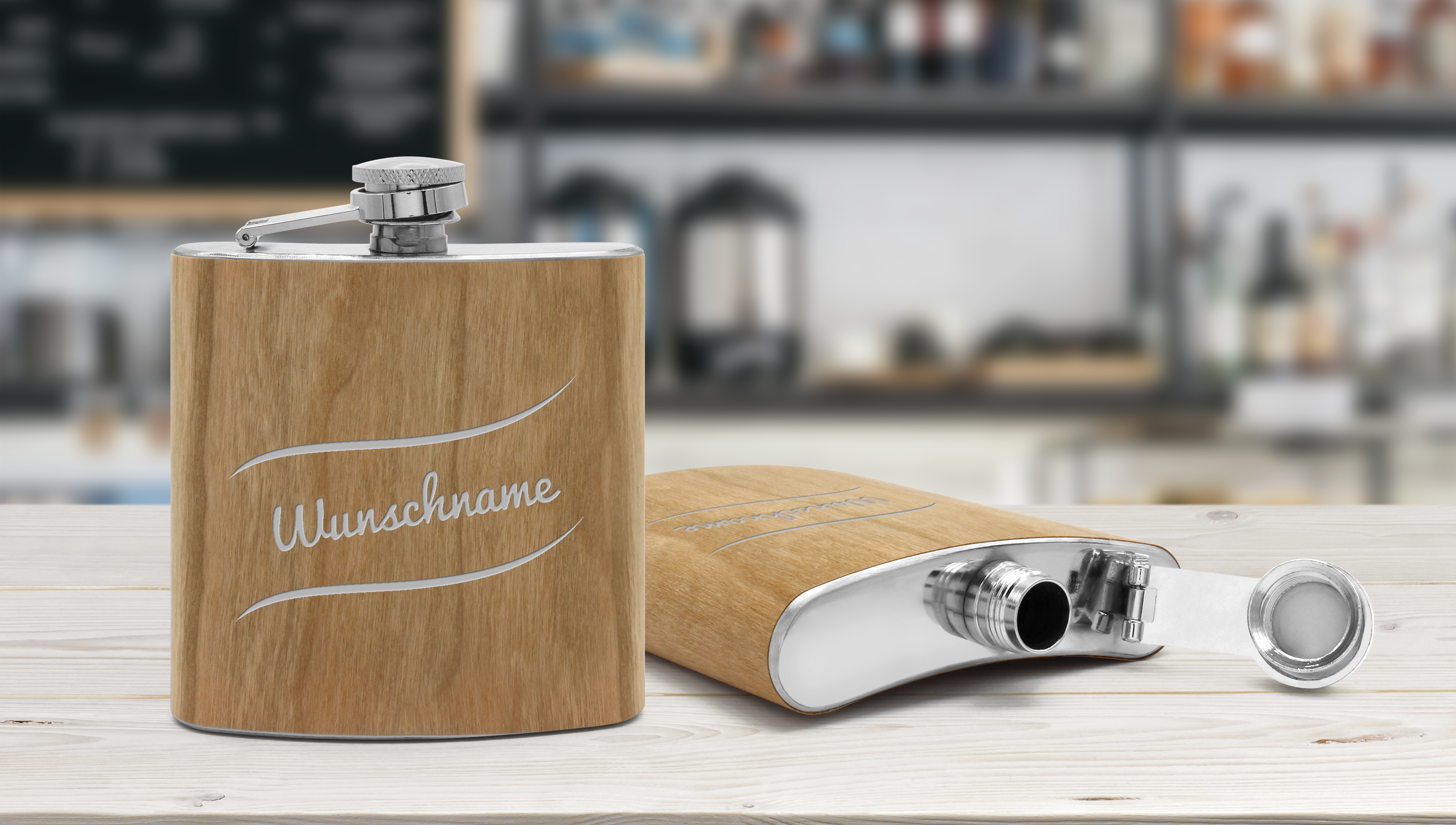 Personalisierter Flachmann mit Gravur