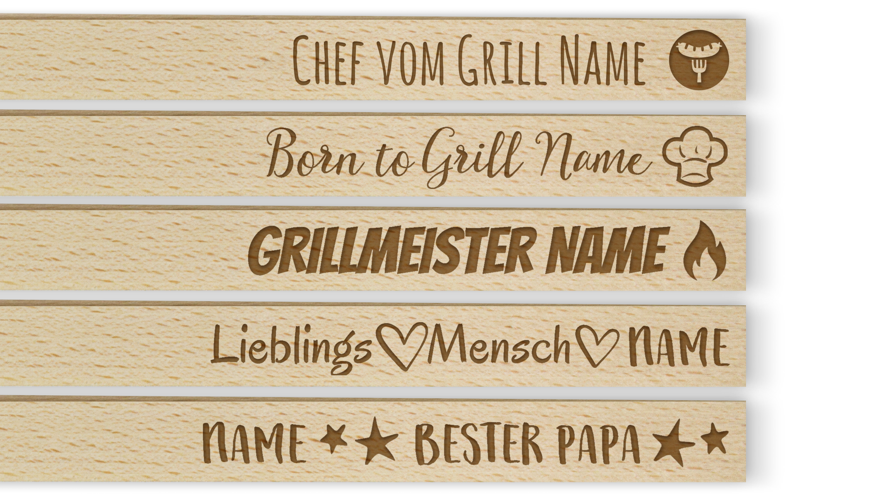 Grillzangen mit Gravur selbst gestalten