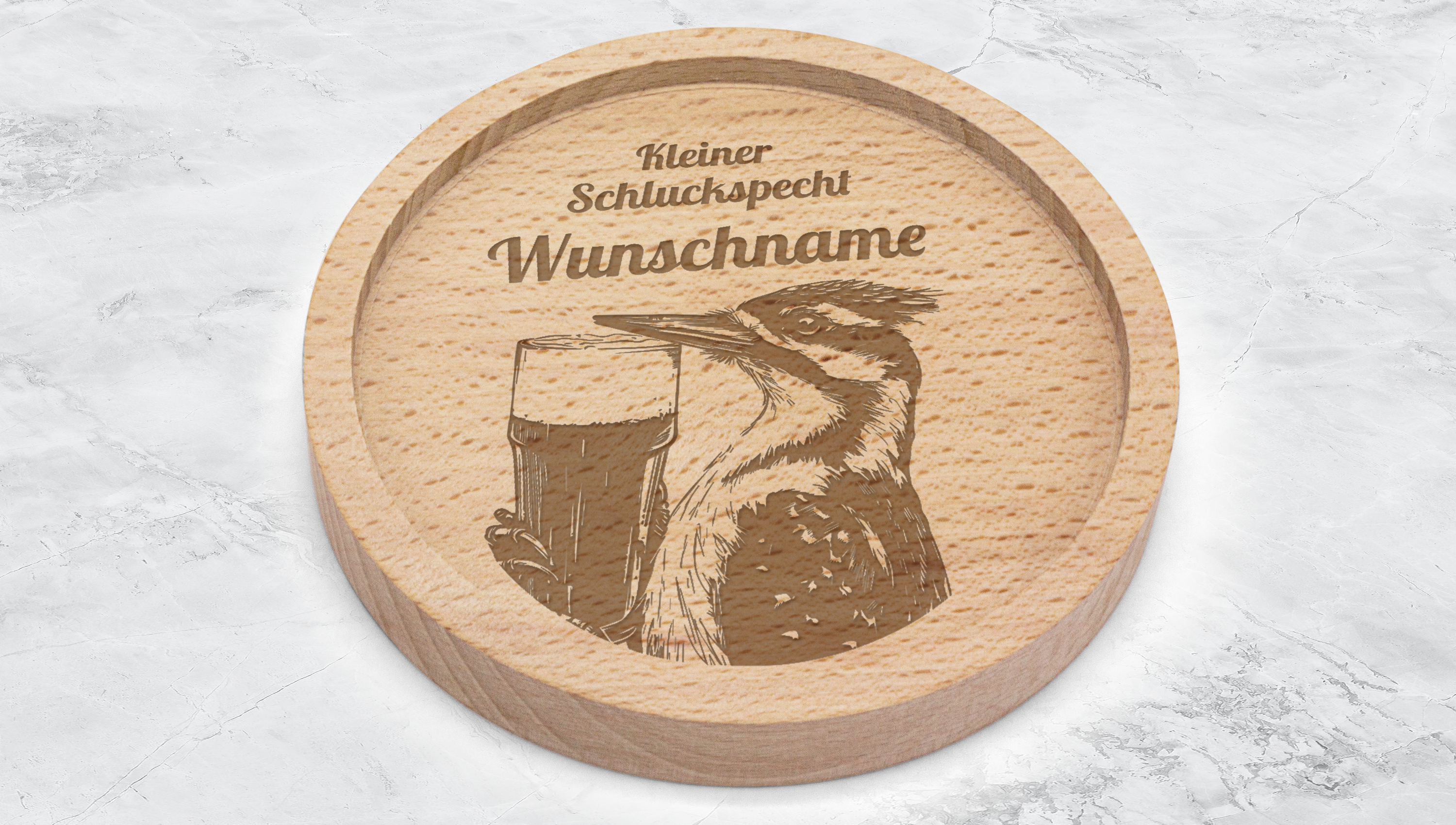 Holz Untersetzer personalisiert - Untersetzer selbst gestalten