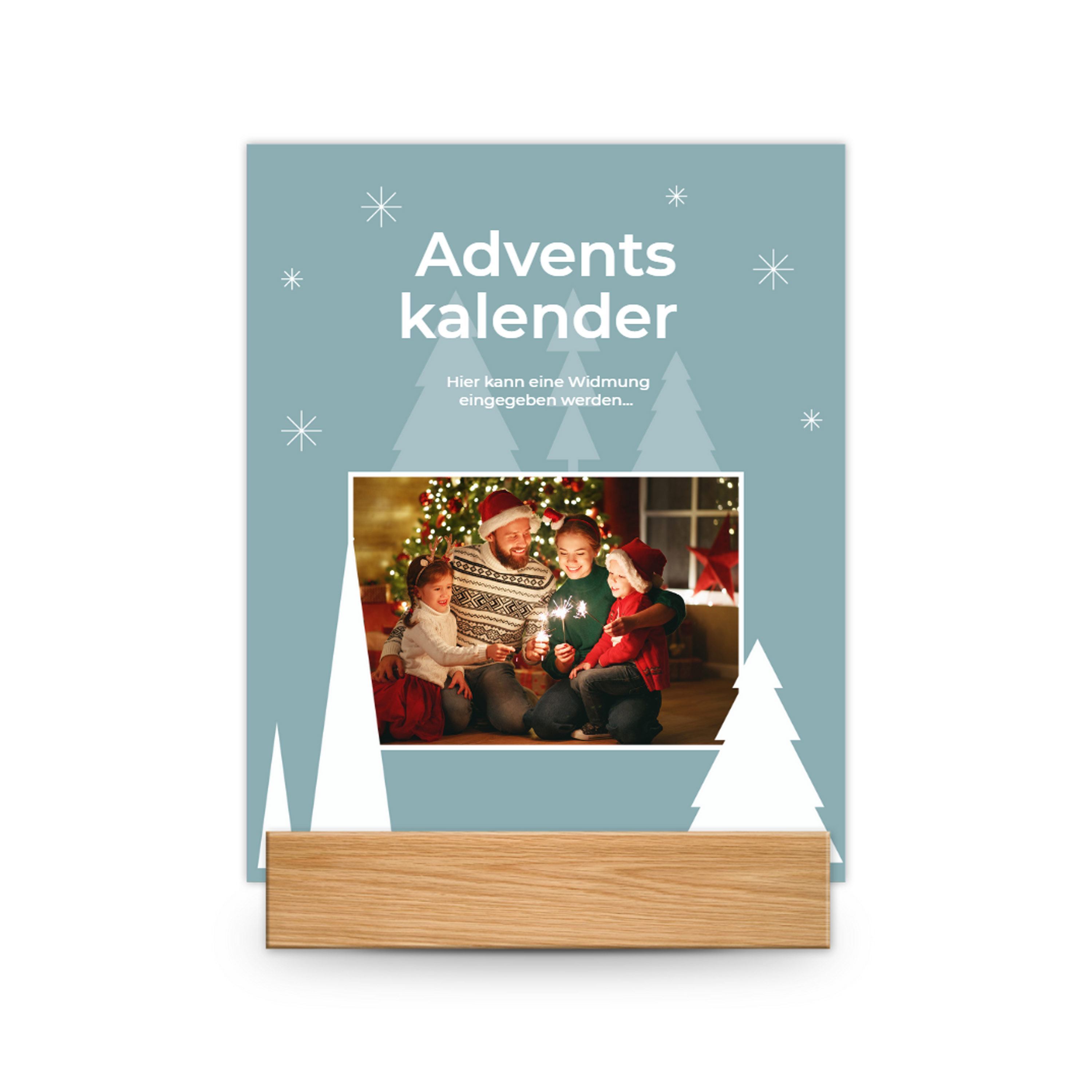 Adventskalender mit Holzaufsteller