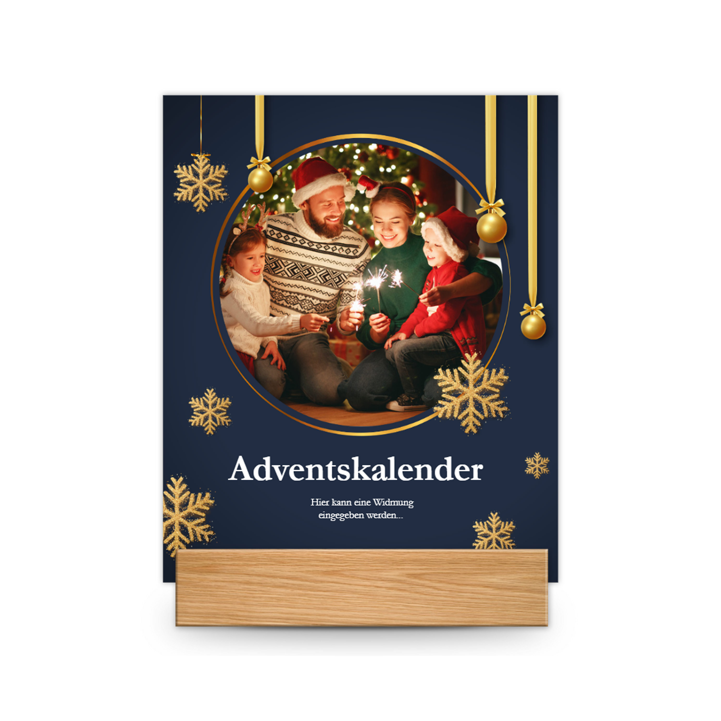 Adventskalender mit Holzaufsteller