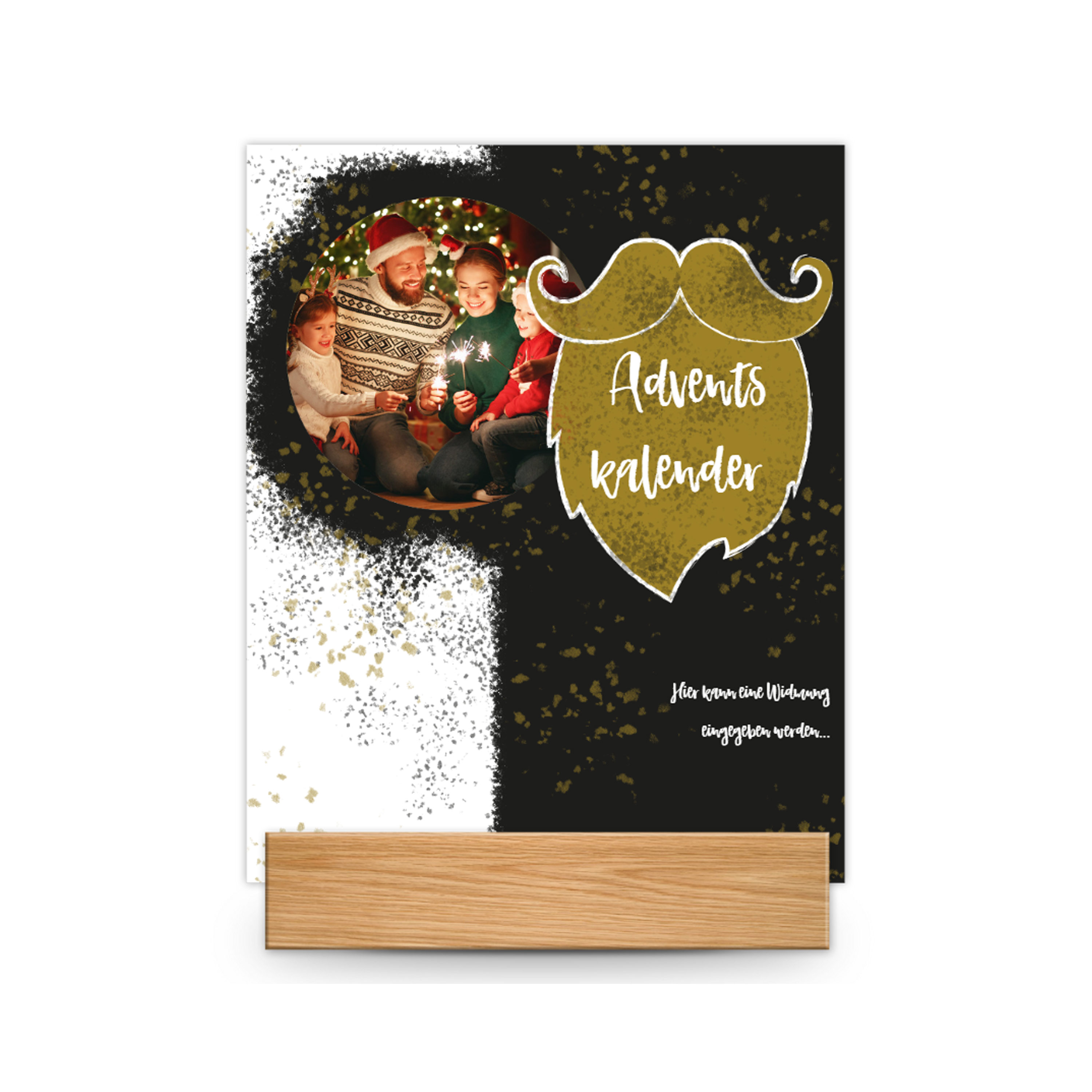 Adventskalender mit Holzaufsteller