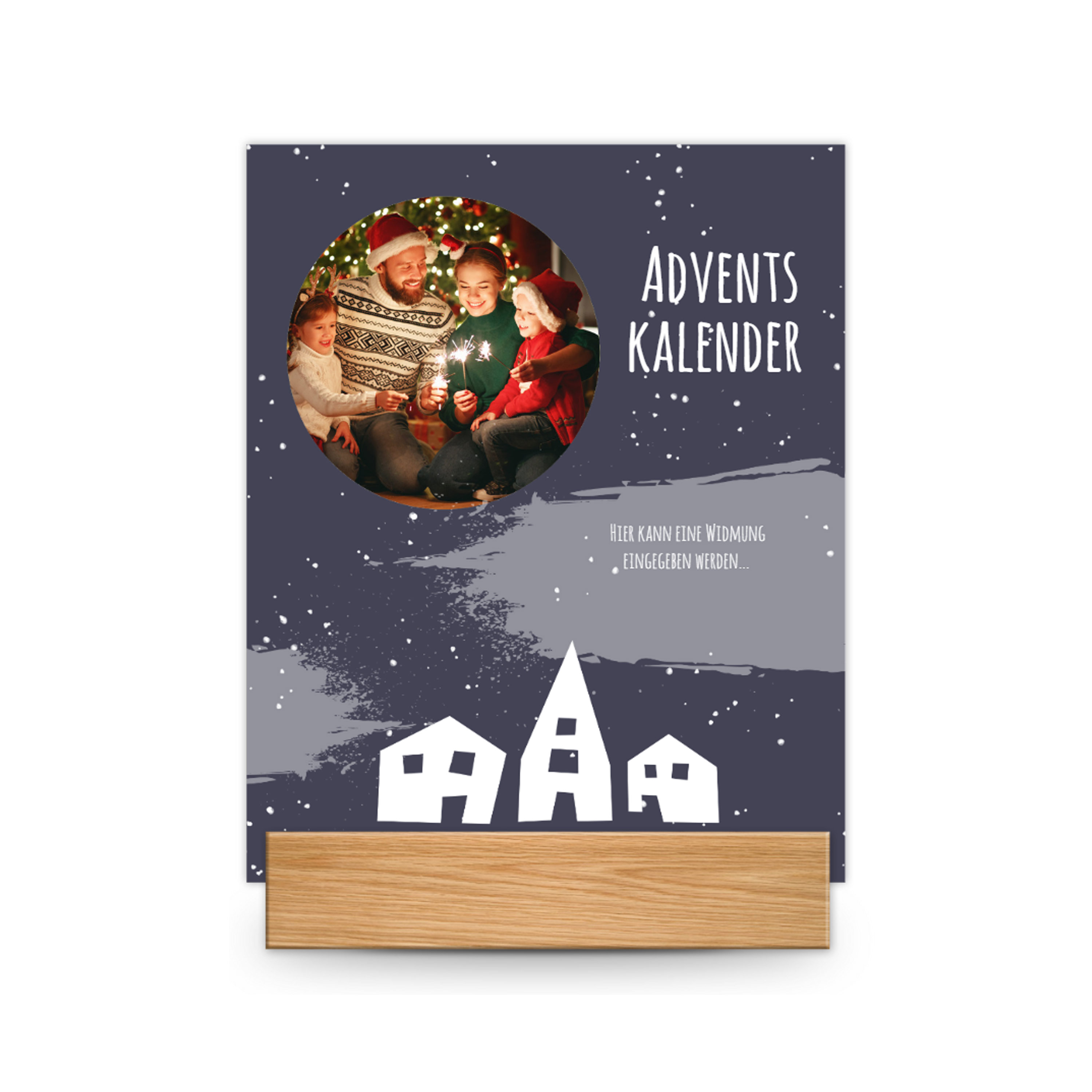Adventskalender mit Holzaufsteller