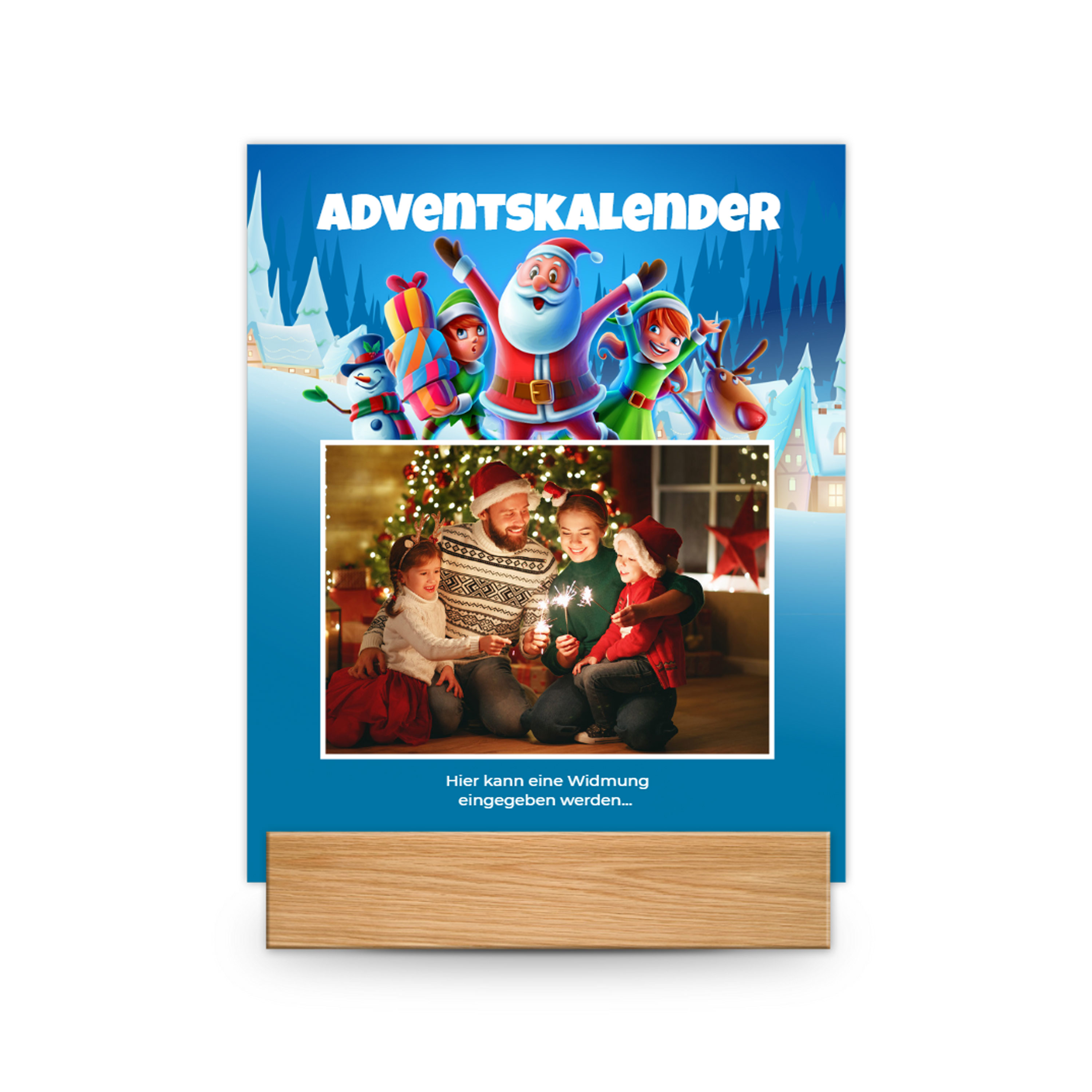Adventskalender mit Holzaufsteller