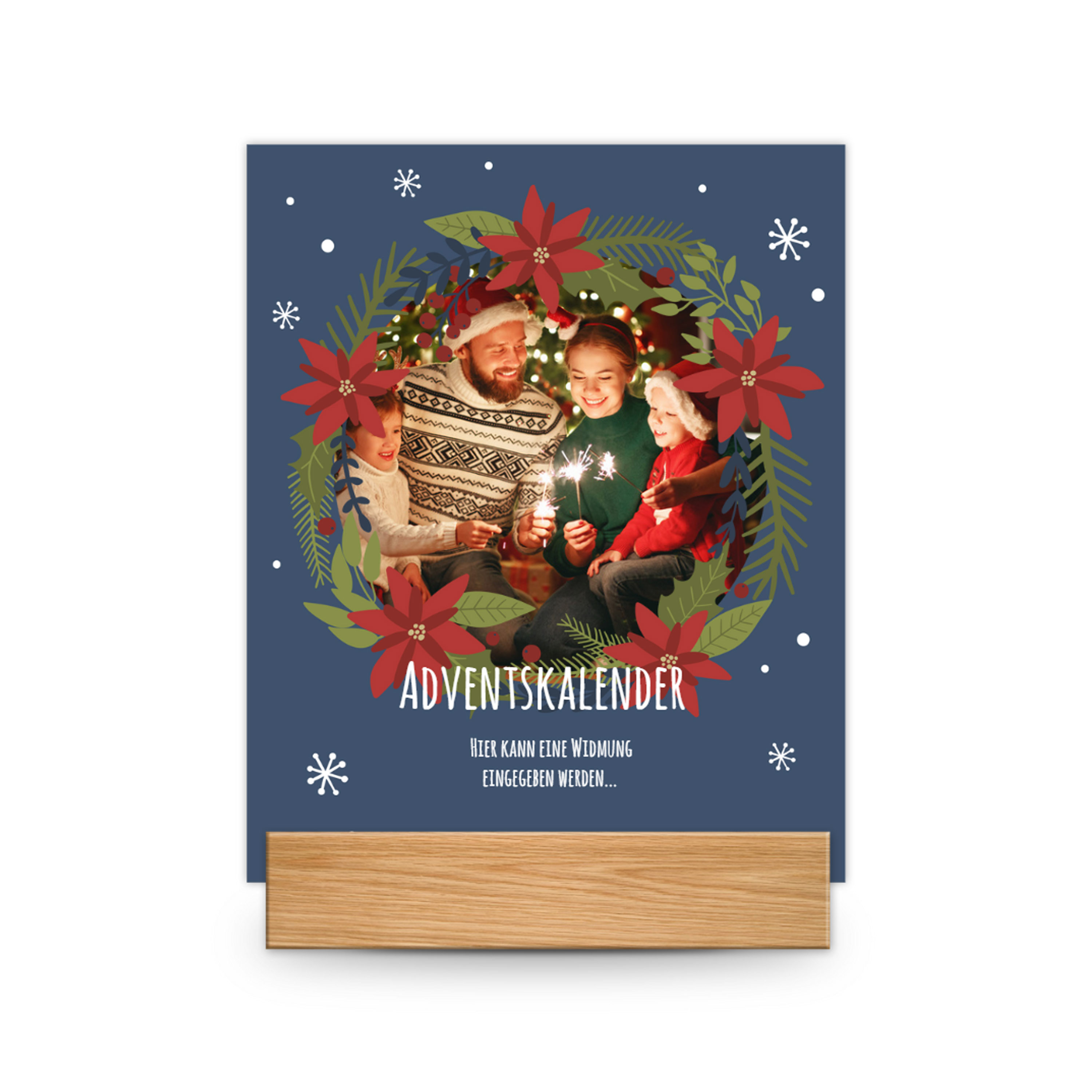 Adventskalender mit Holzaufsteller