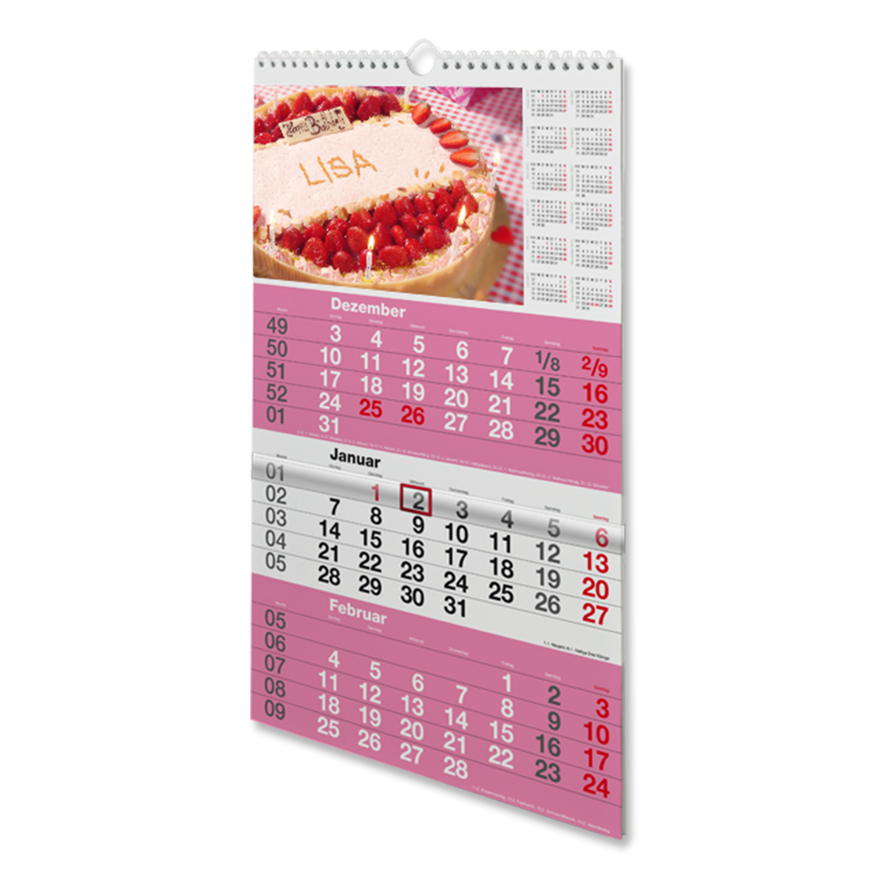 3-Monats-Wandkalender