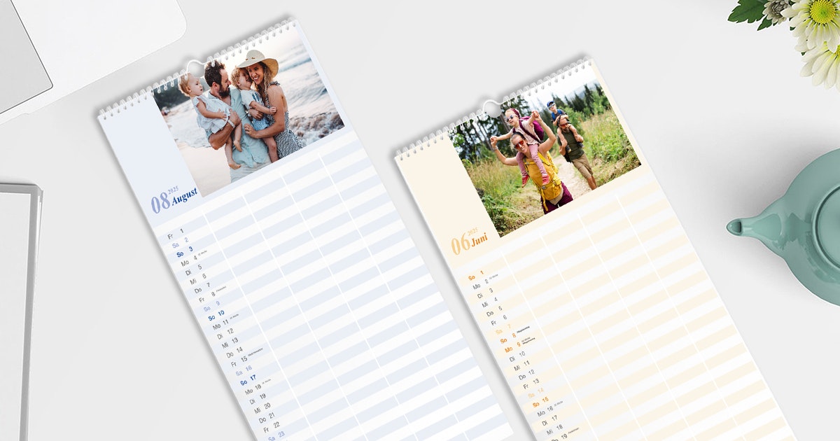 Familienkalender mit Fotos selbst gestalten