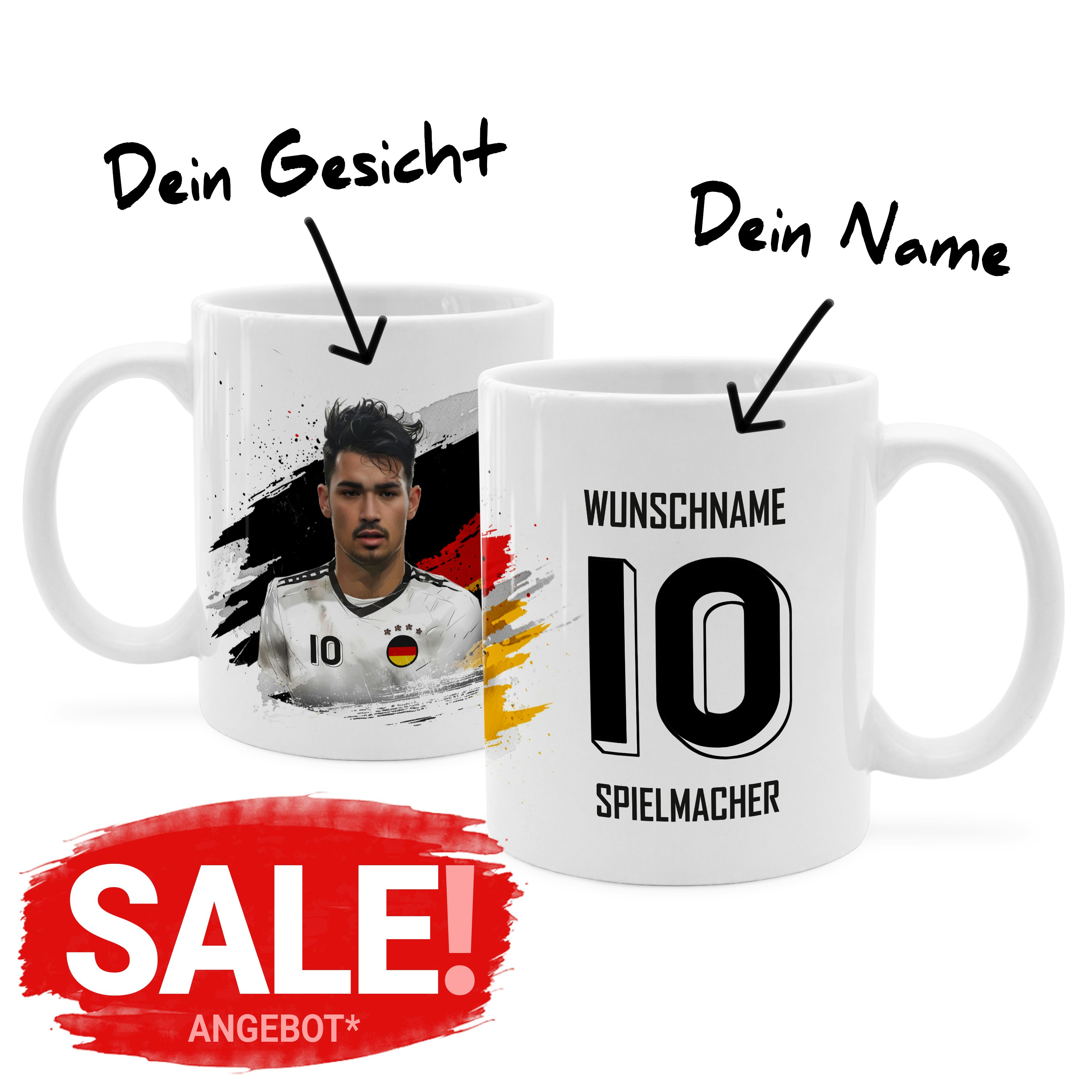 Face Swap Fußballtasse