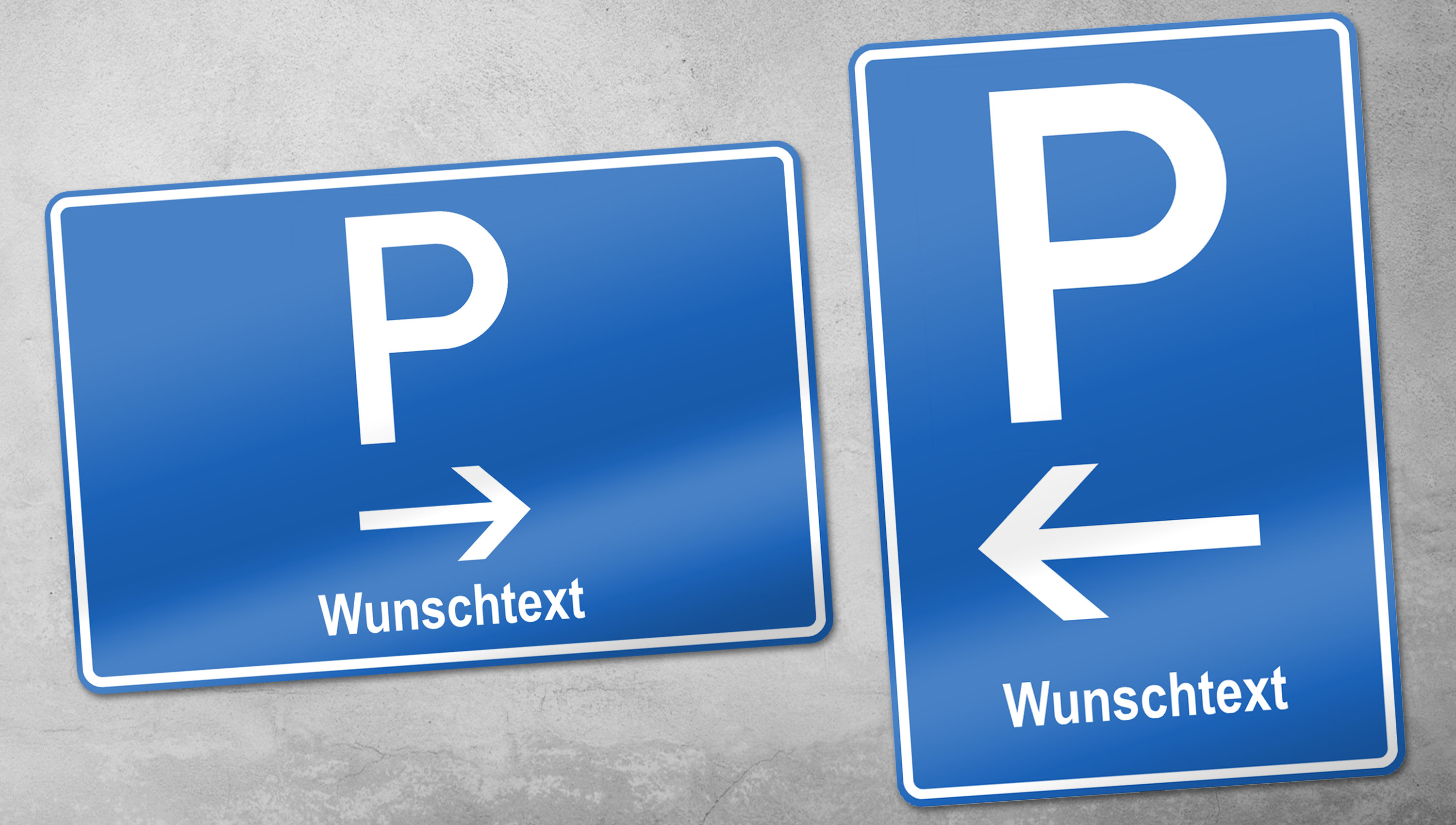 Parkschild mit Pfeil selber gestalten