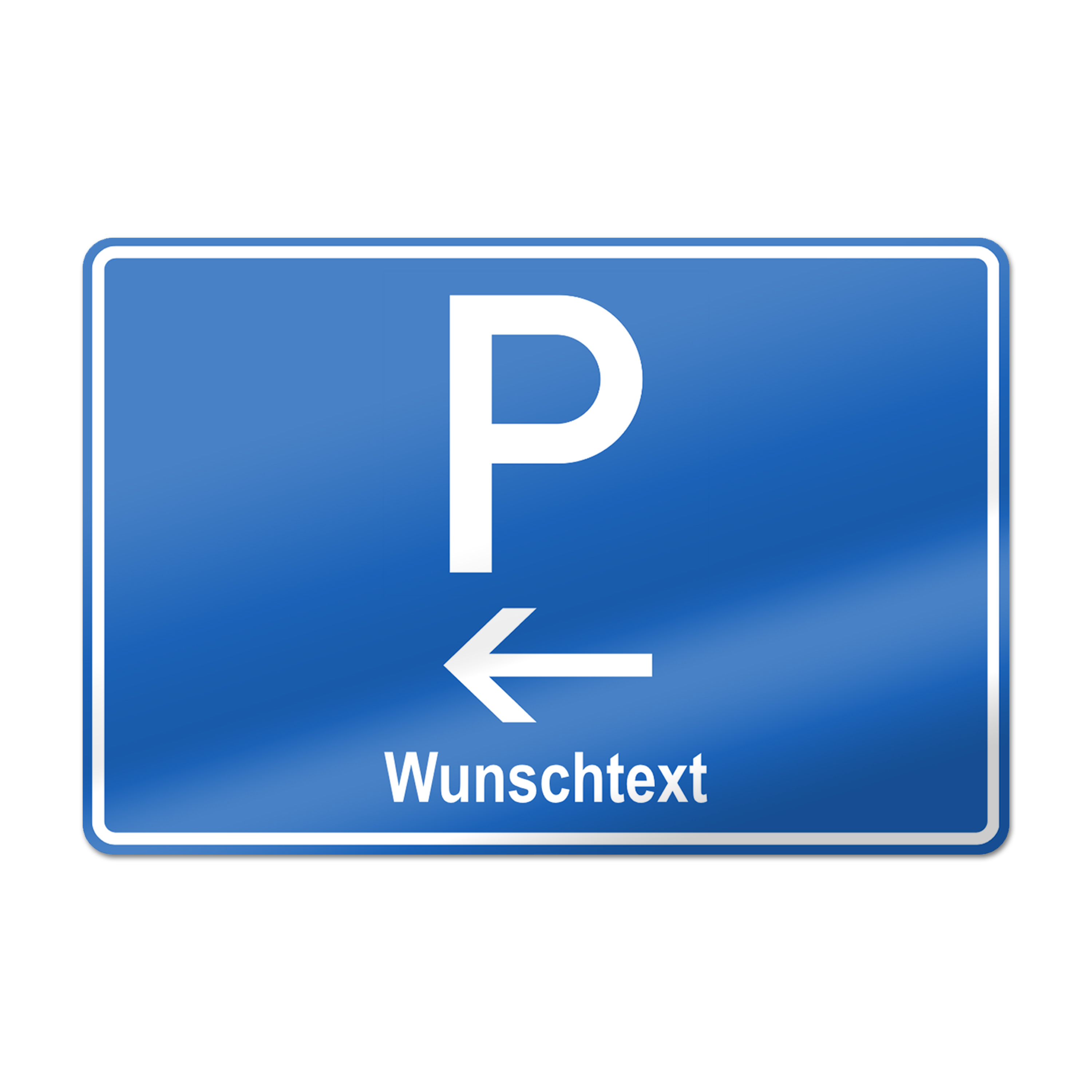Parkplatzschild Pfeil nach Links - Einzeilig