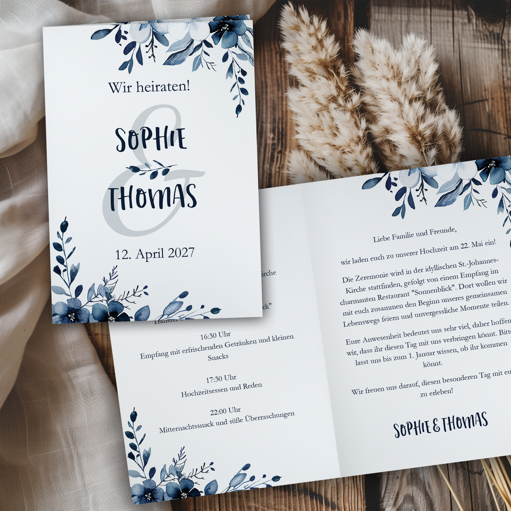 Hochzeitseinladung - Floral