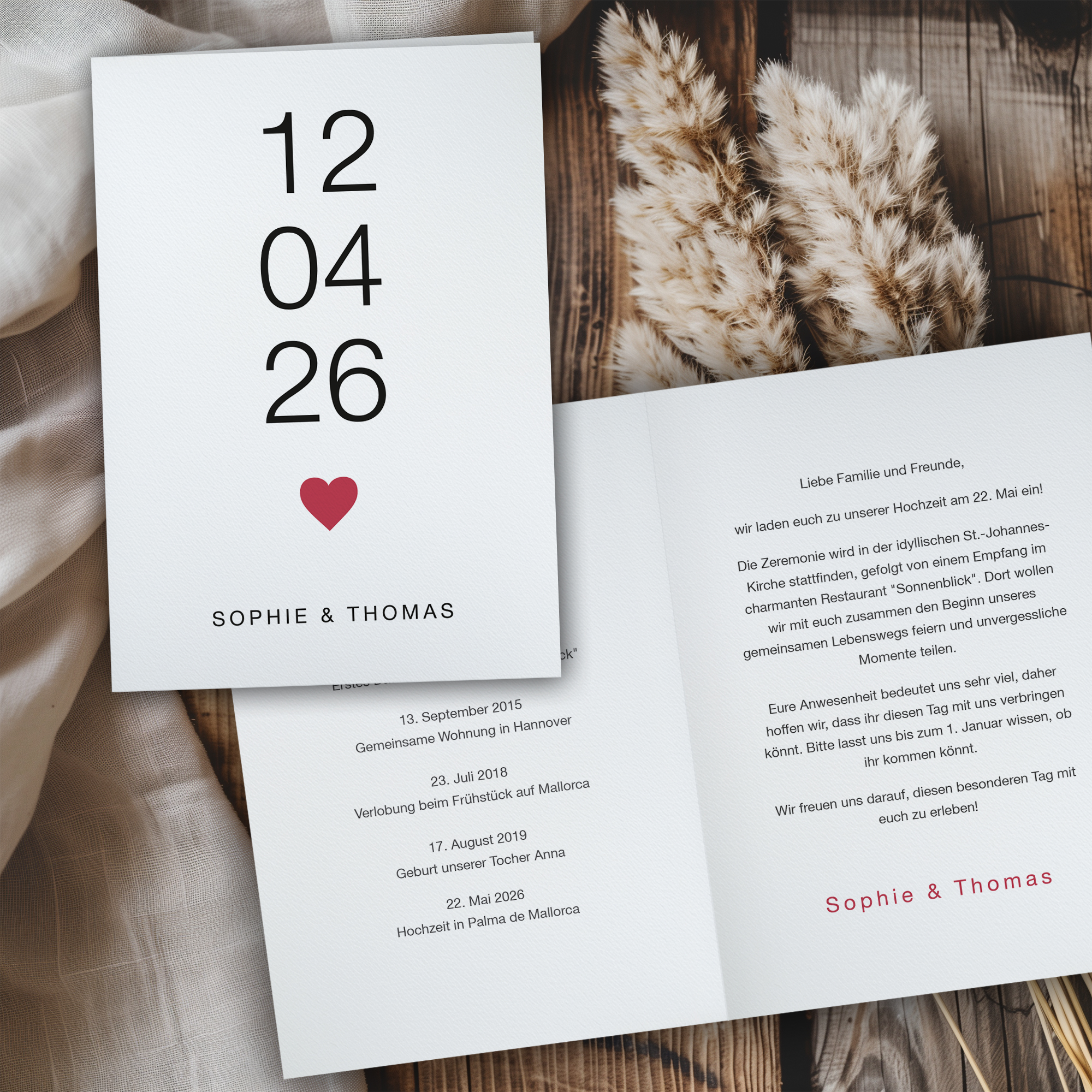 Hochzeitseinladung - Modern Date