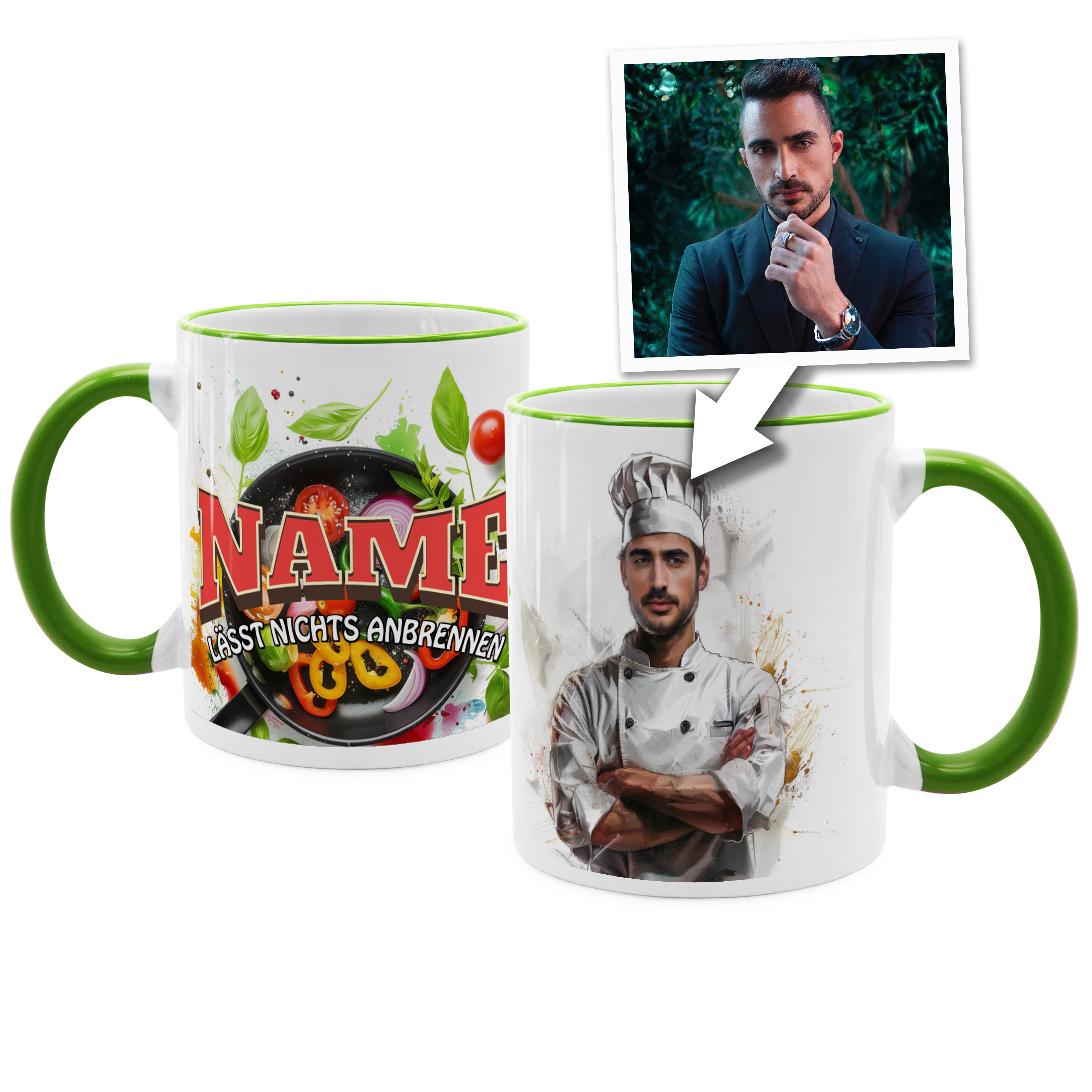 Face Swap Tasse Farbig