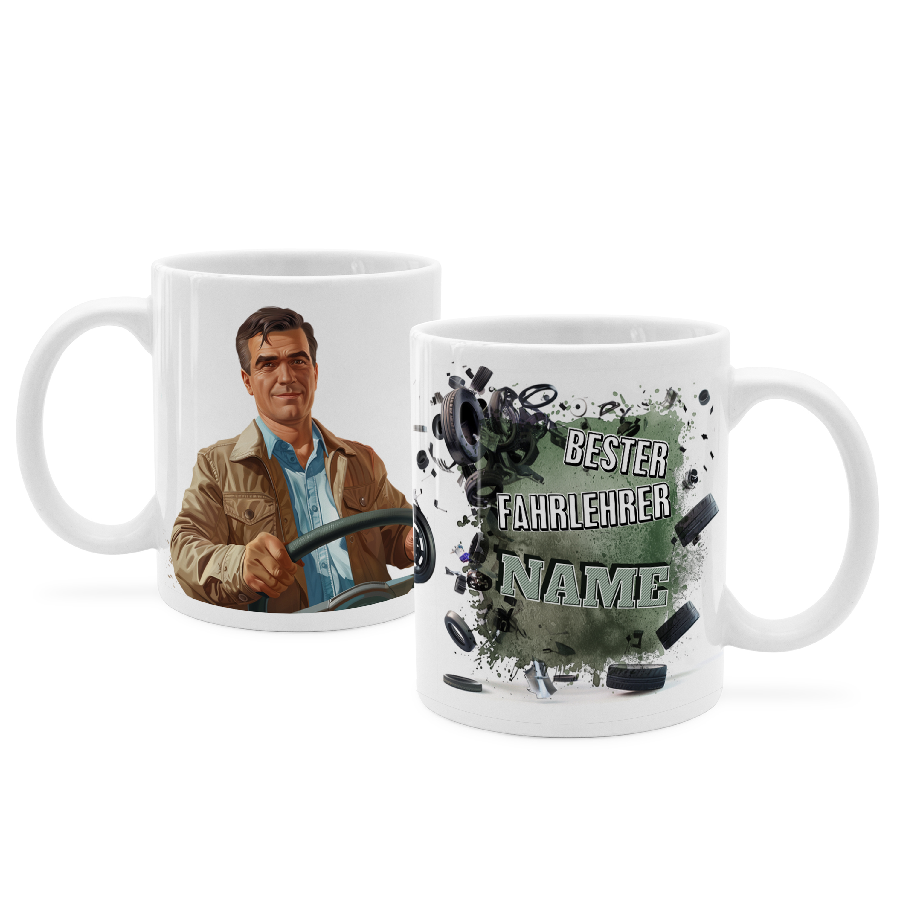 Face Swap Tasse Fahrlehrer
