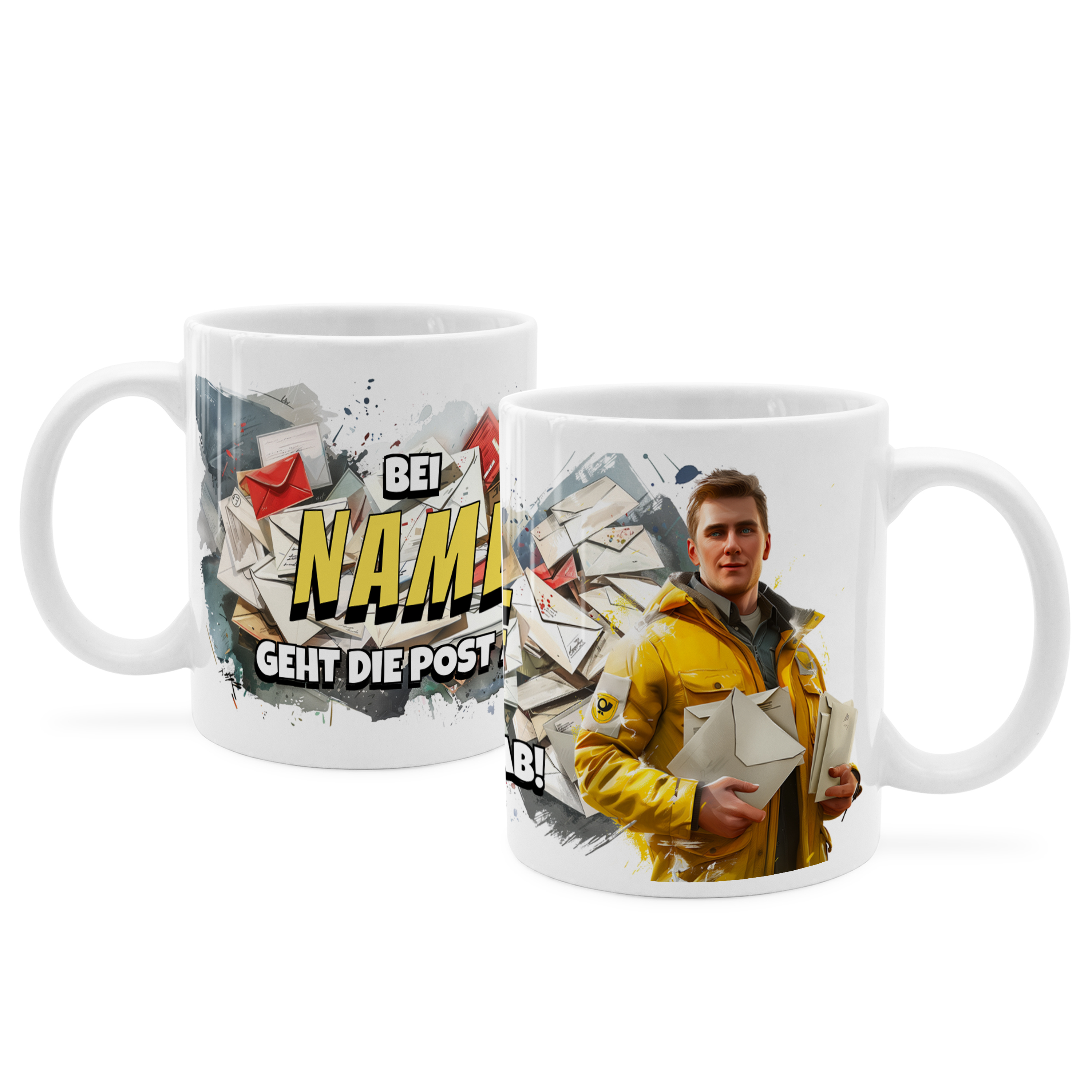 Face Swap Tasse Postbote