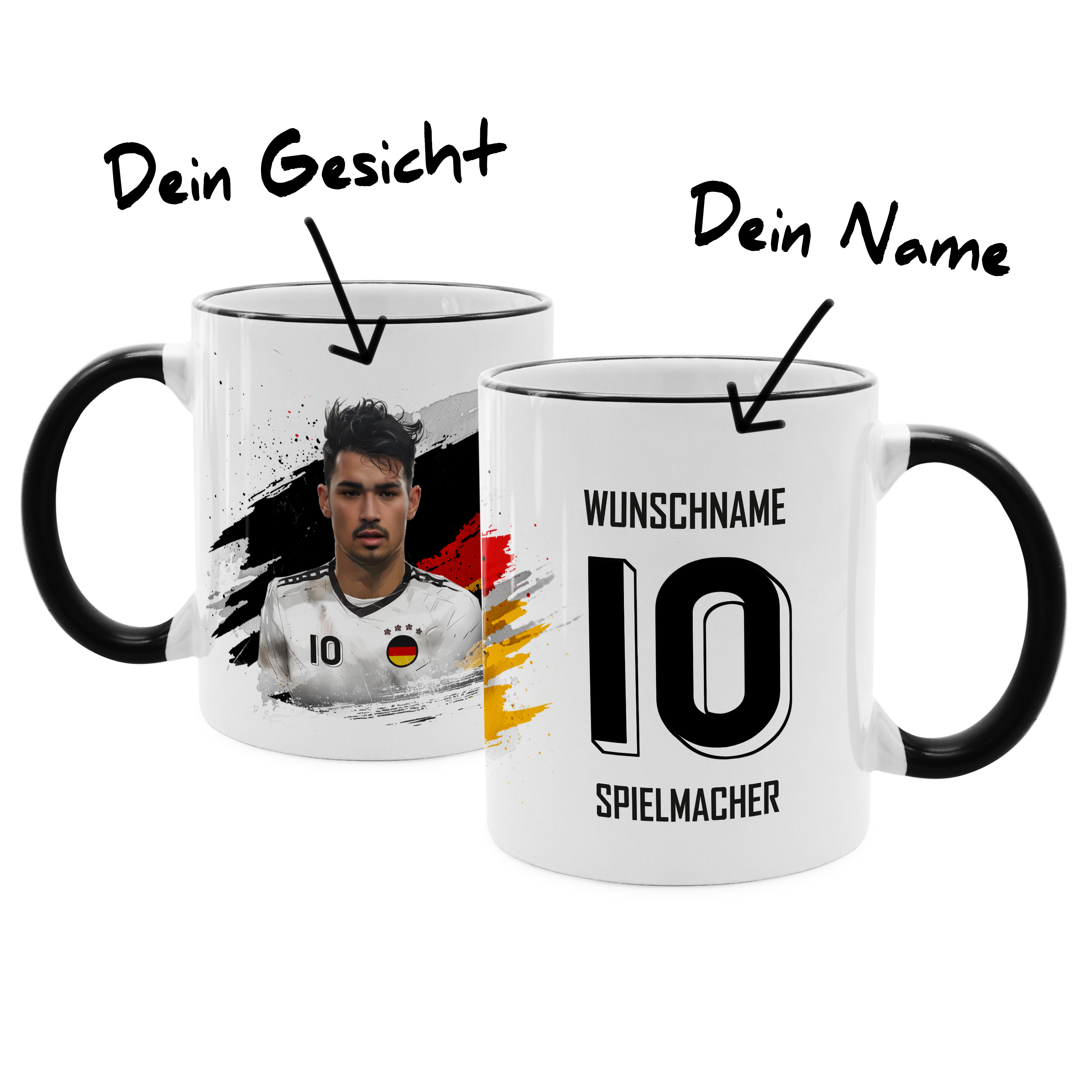 Face Swap Fußballtasse