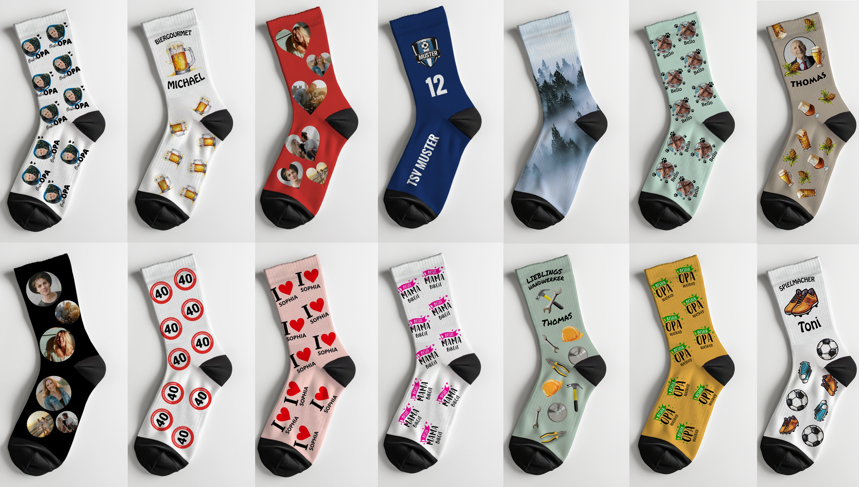 Socken mit Foto bedrucken - Persönlich und originell