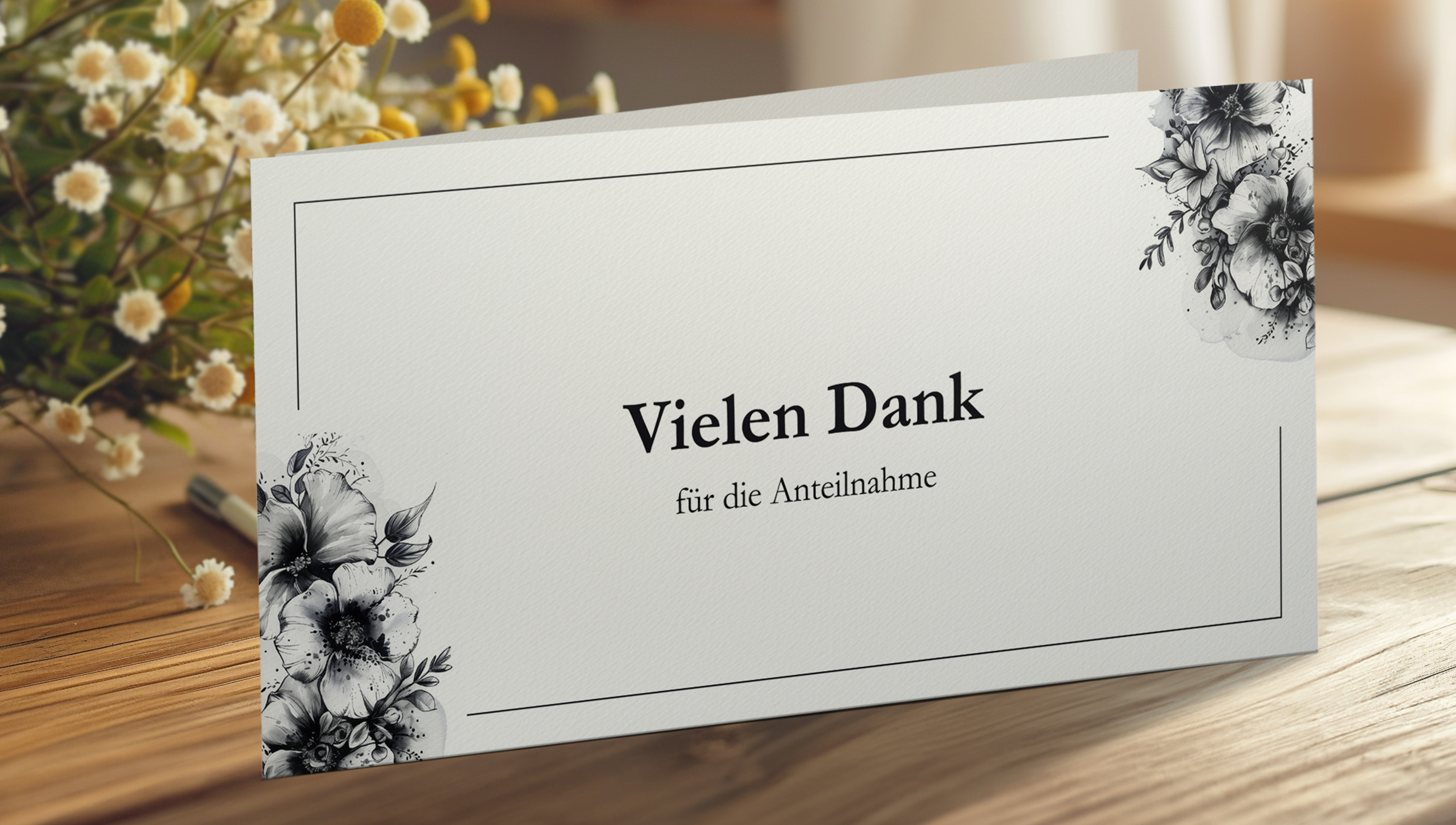 Individuelle Trauer Dankeskarten drucken lassen