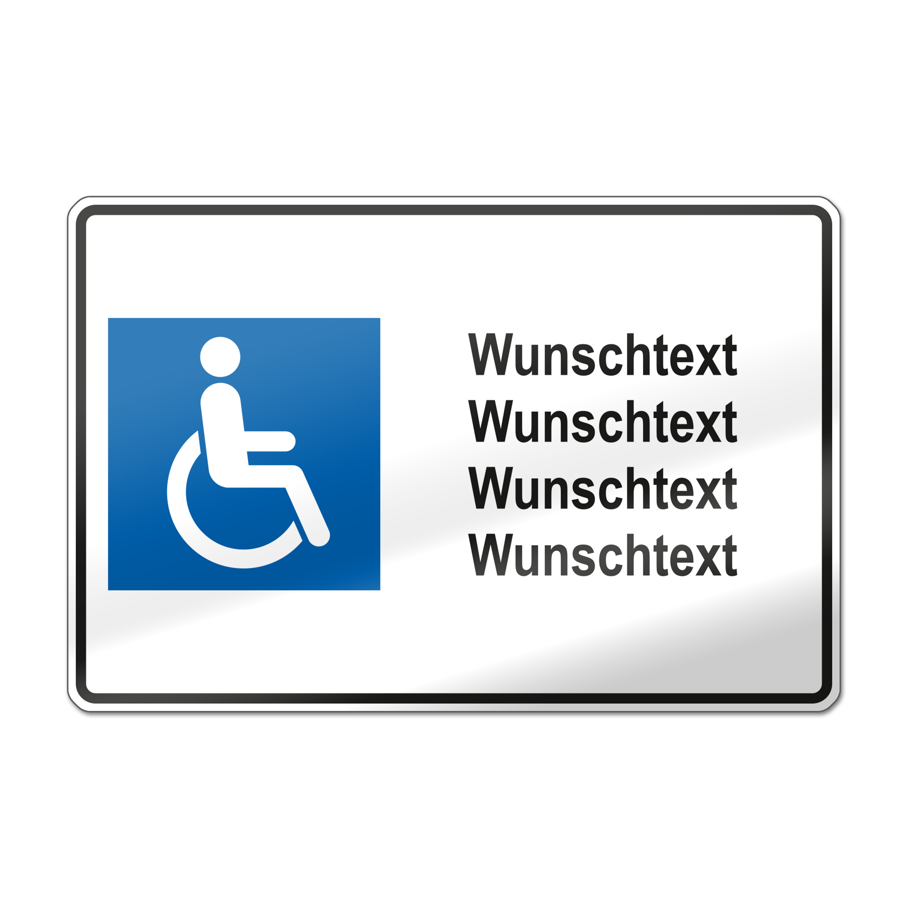 Parkschilder Behindertenparkplatz - Vierzeilig
