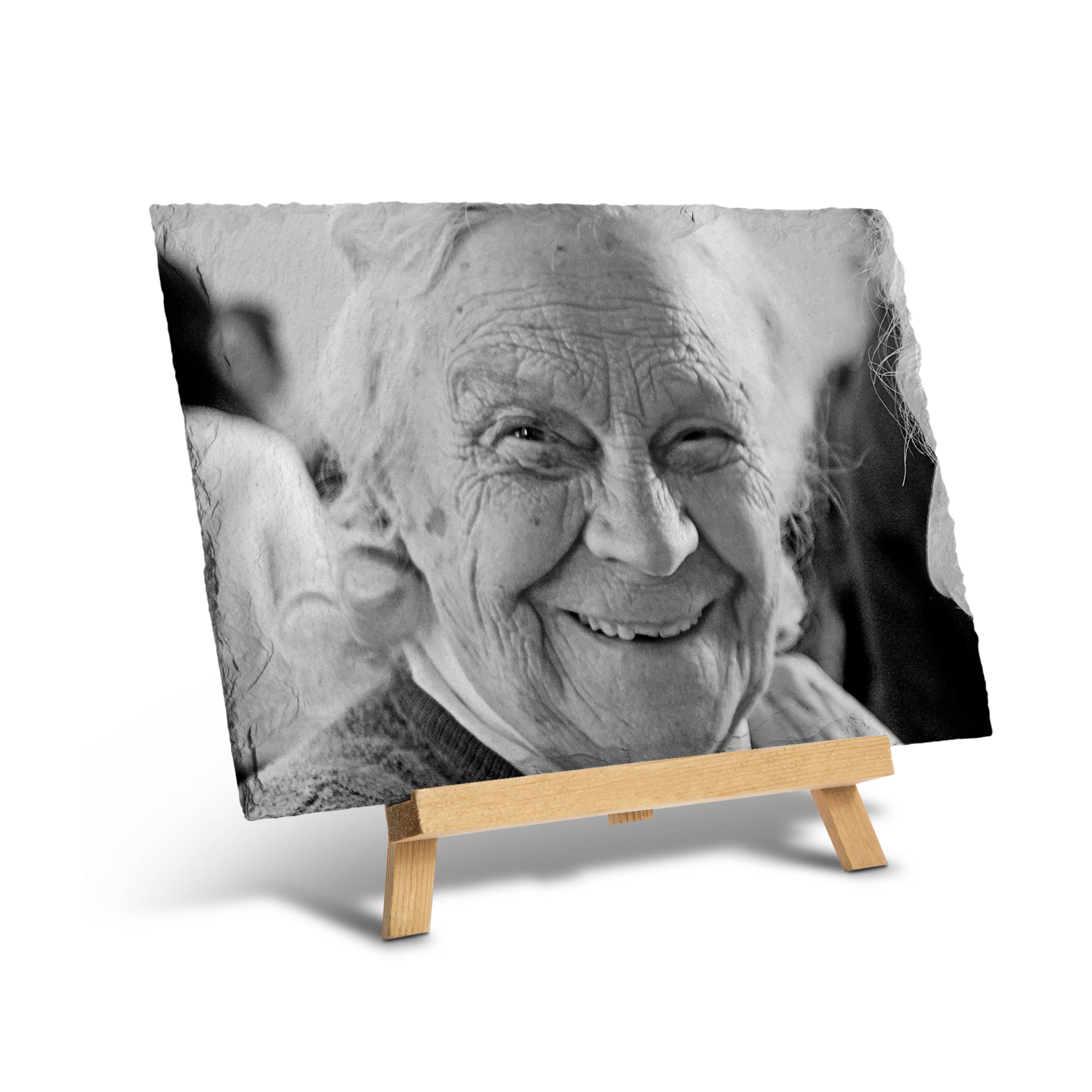 Schieferplatte mit Staffelei