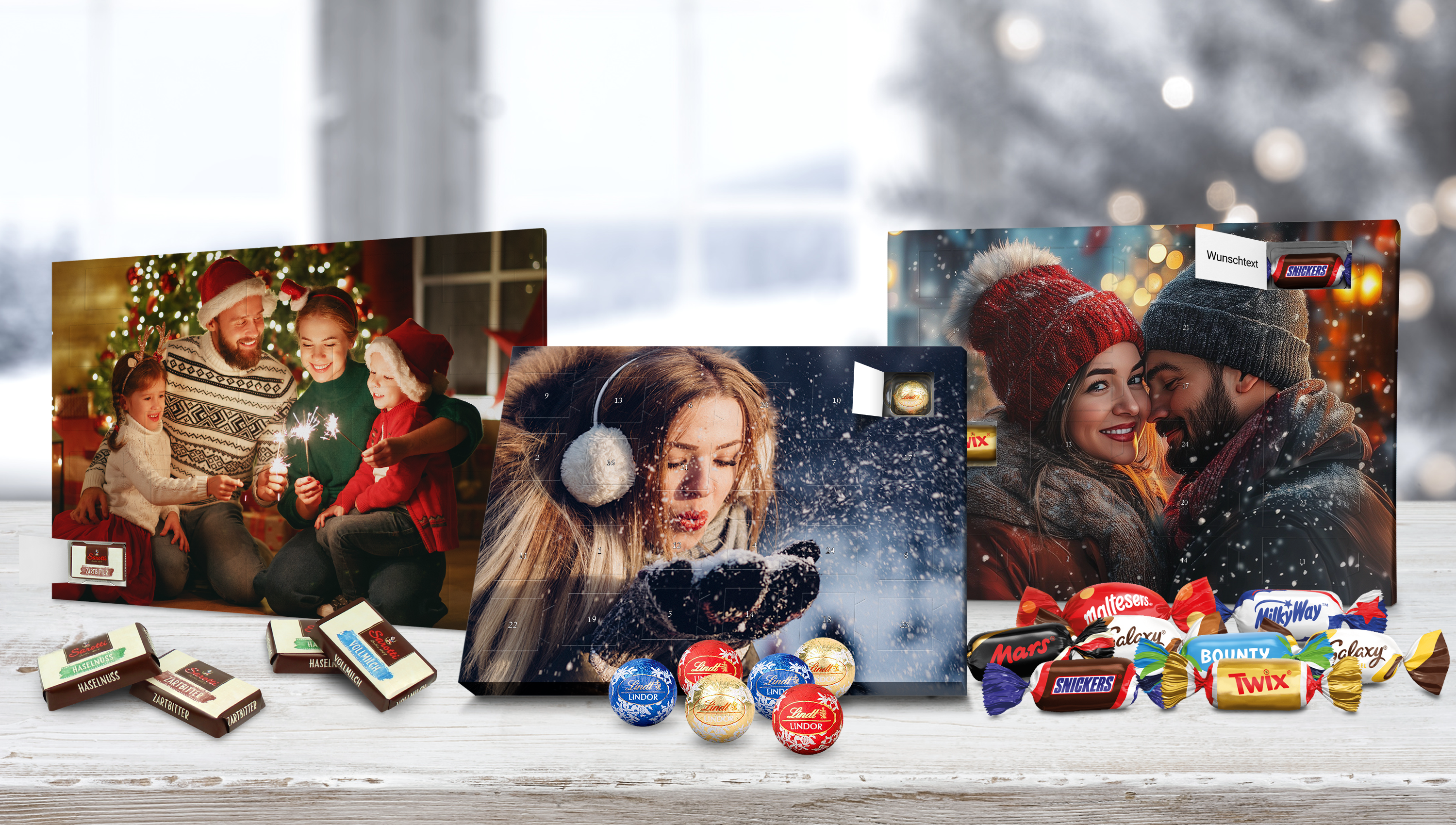 Foto Weihnachtskalender mit Schokolade oder 24-Bild-Weihnachtskalender selber gestalten