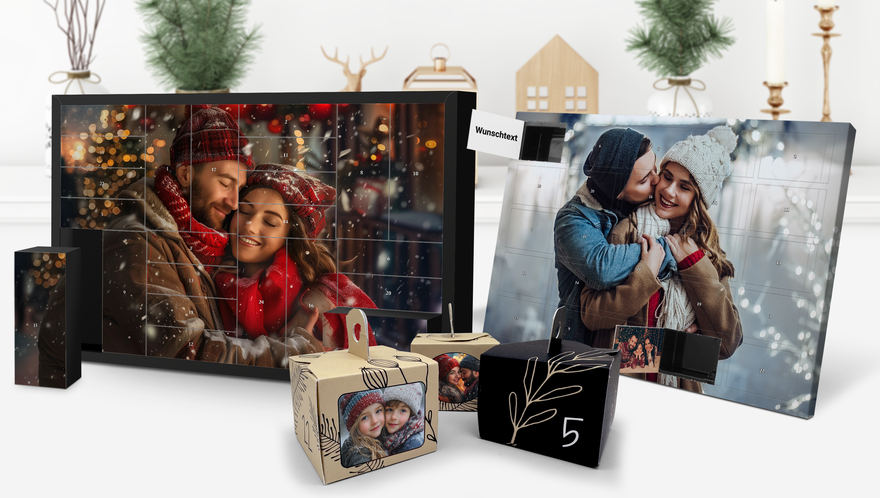 Individuelle Foto-Weihnachtskalender selbst gestalten
