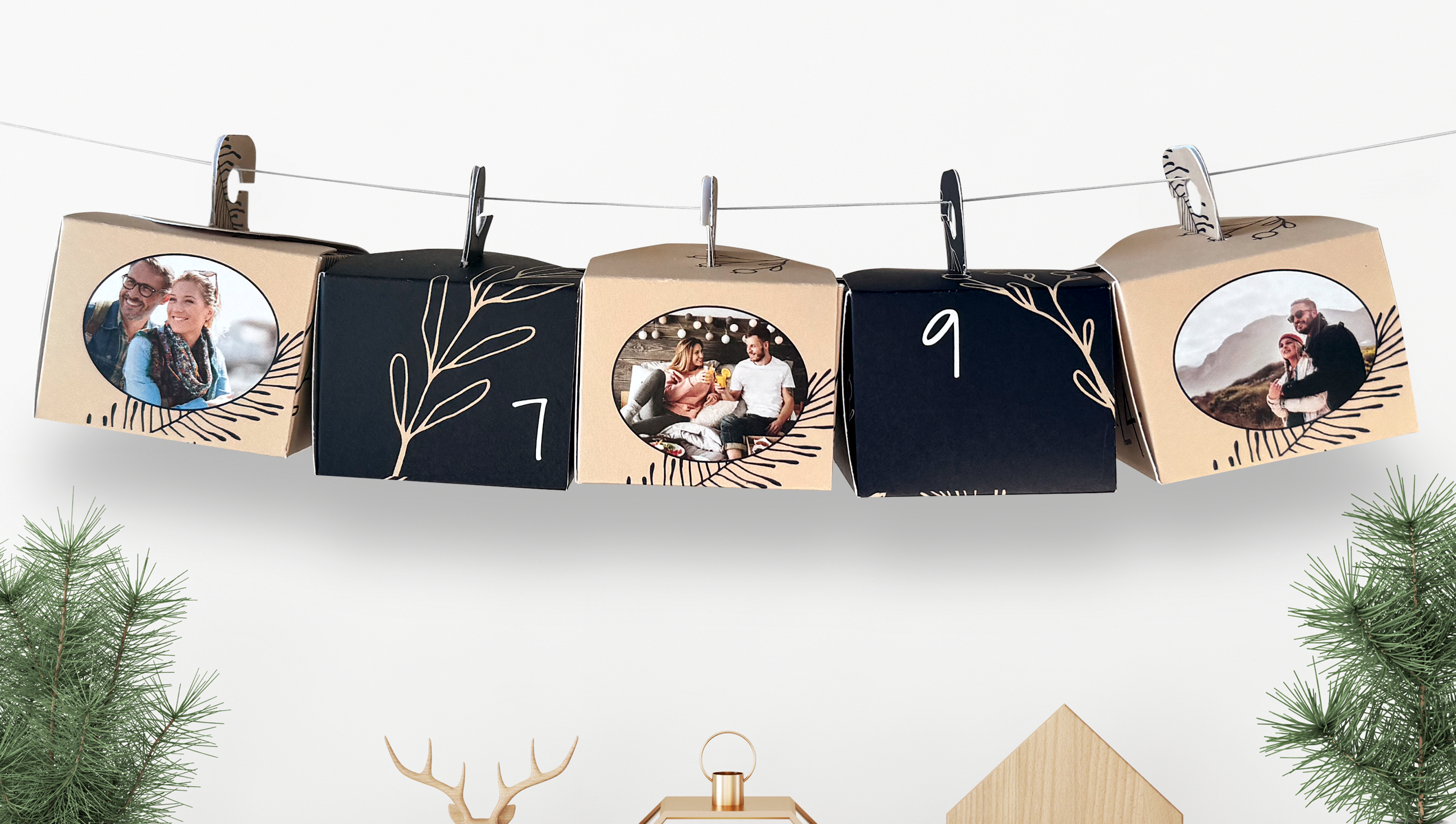Dein individueller DIY Schachtel Adventskalender mit Fotos