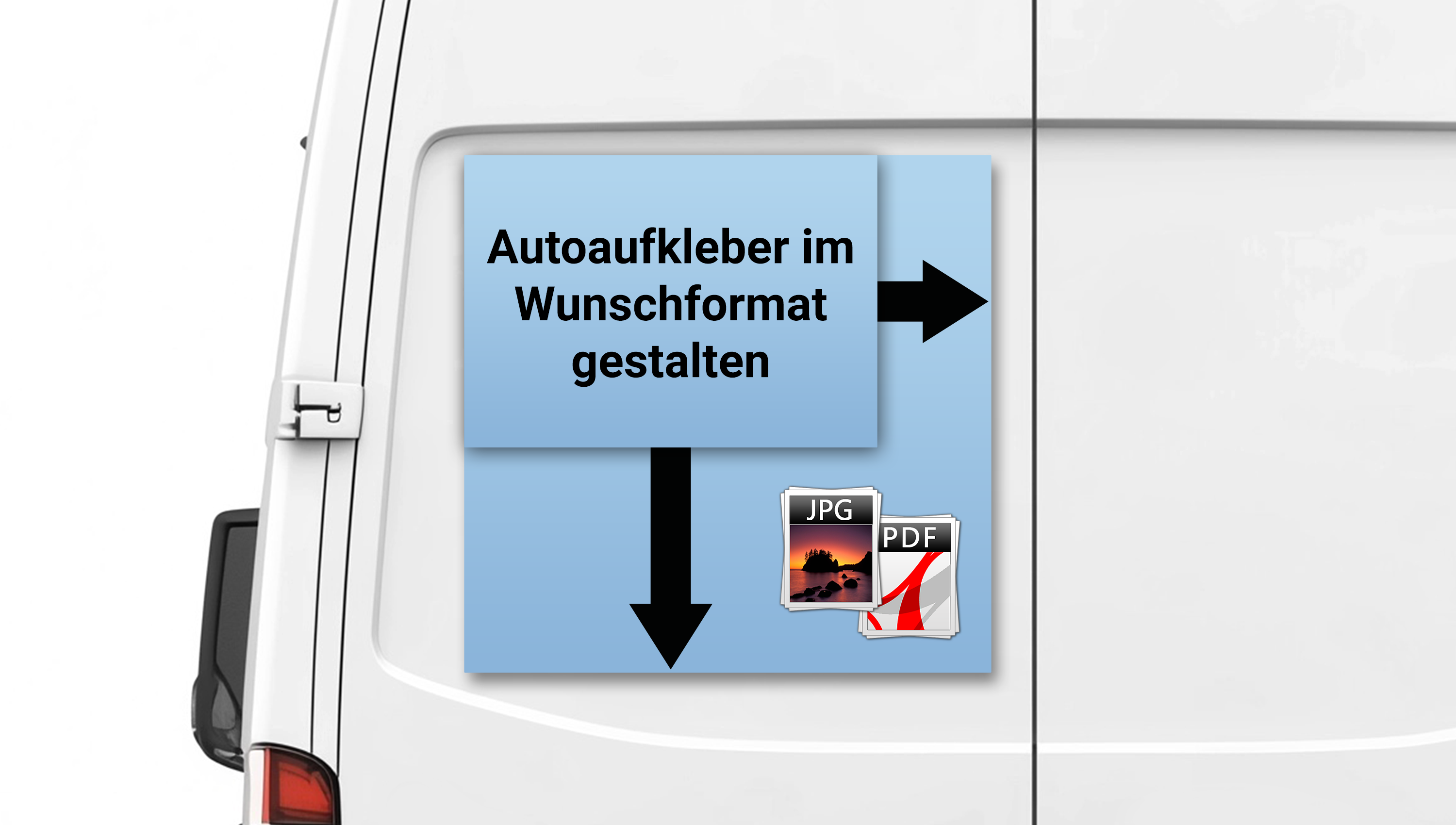 Werbefolien für Auto-Beschriftung mit Logo und Text bedrucken
