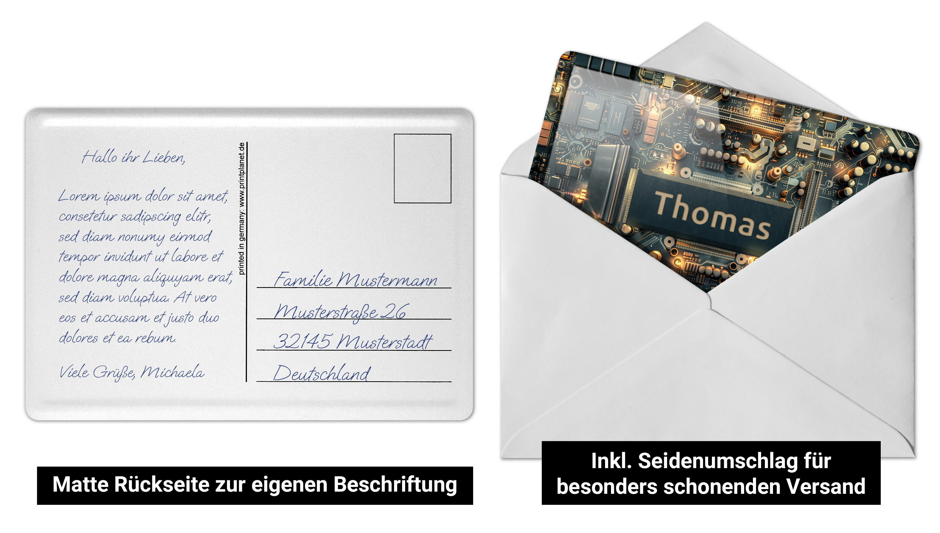 Individuelle Postkarte aus Blech: Deine nostalgische Blechpostkarte