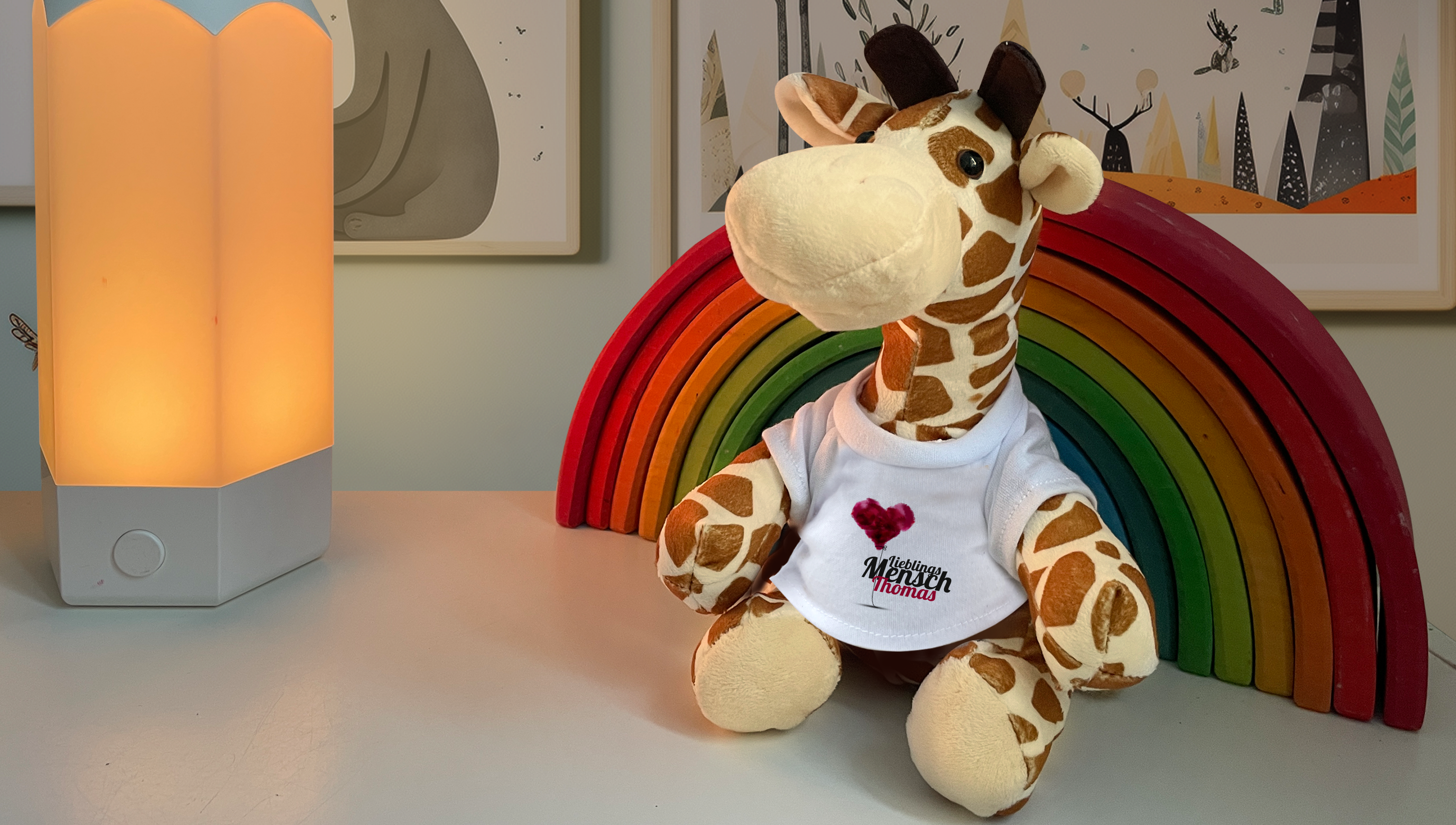 Deine personalisierte Plüschgiraffe – zum Verlieben niedlich