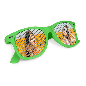 Brille Grün